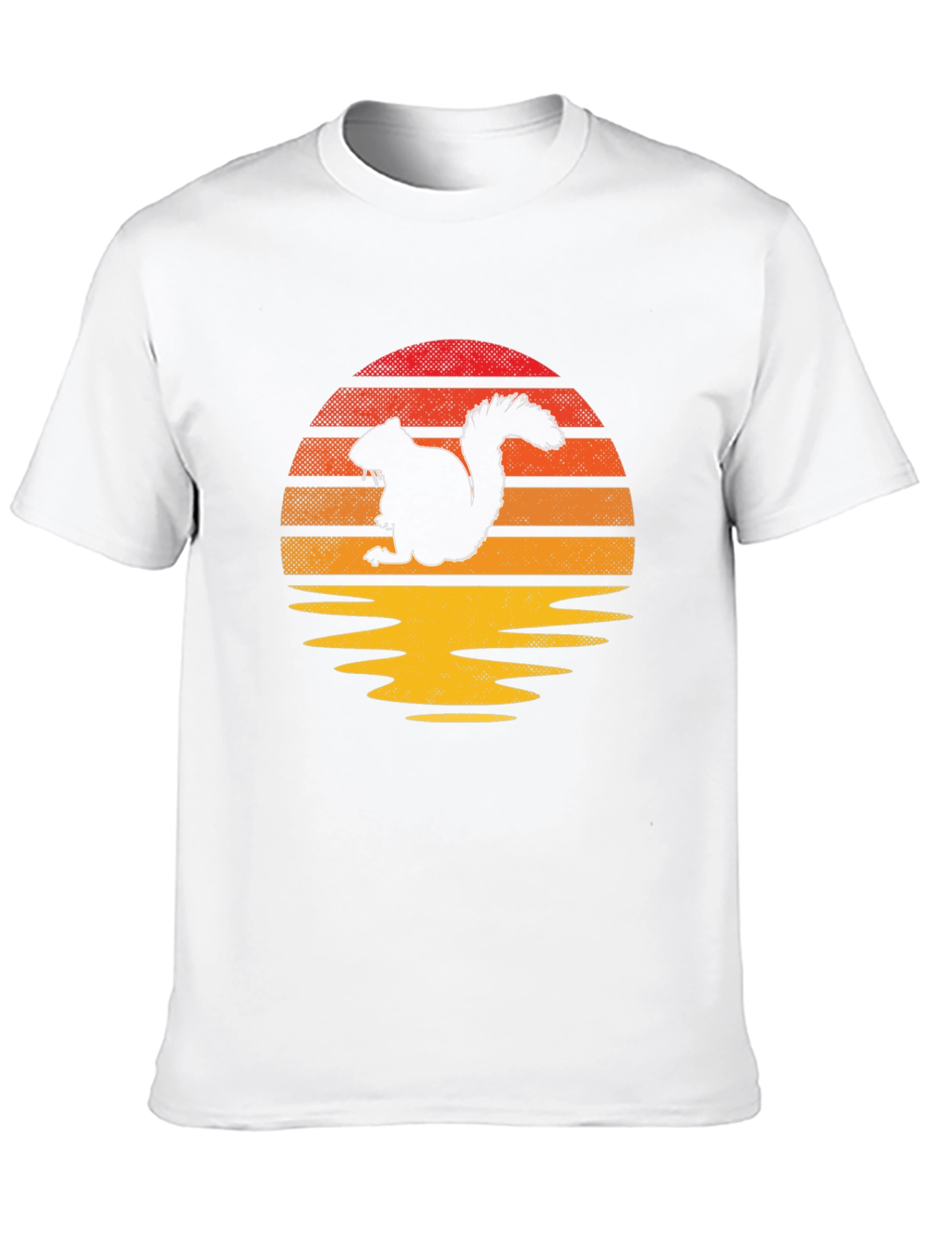 Squirrel Sunset Graphic Tee - Nature Lover Shirt