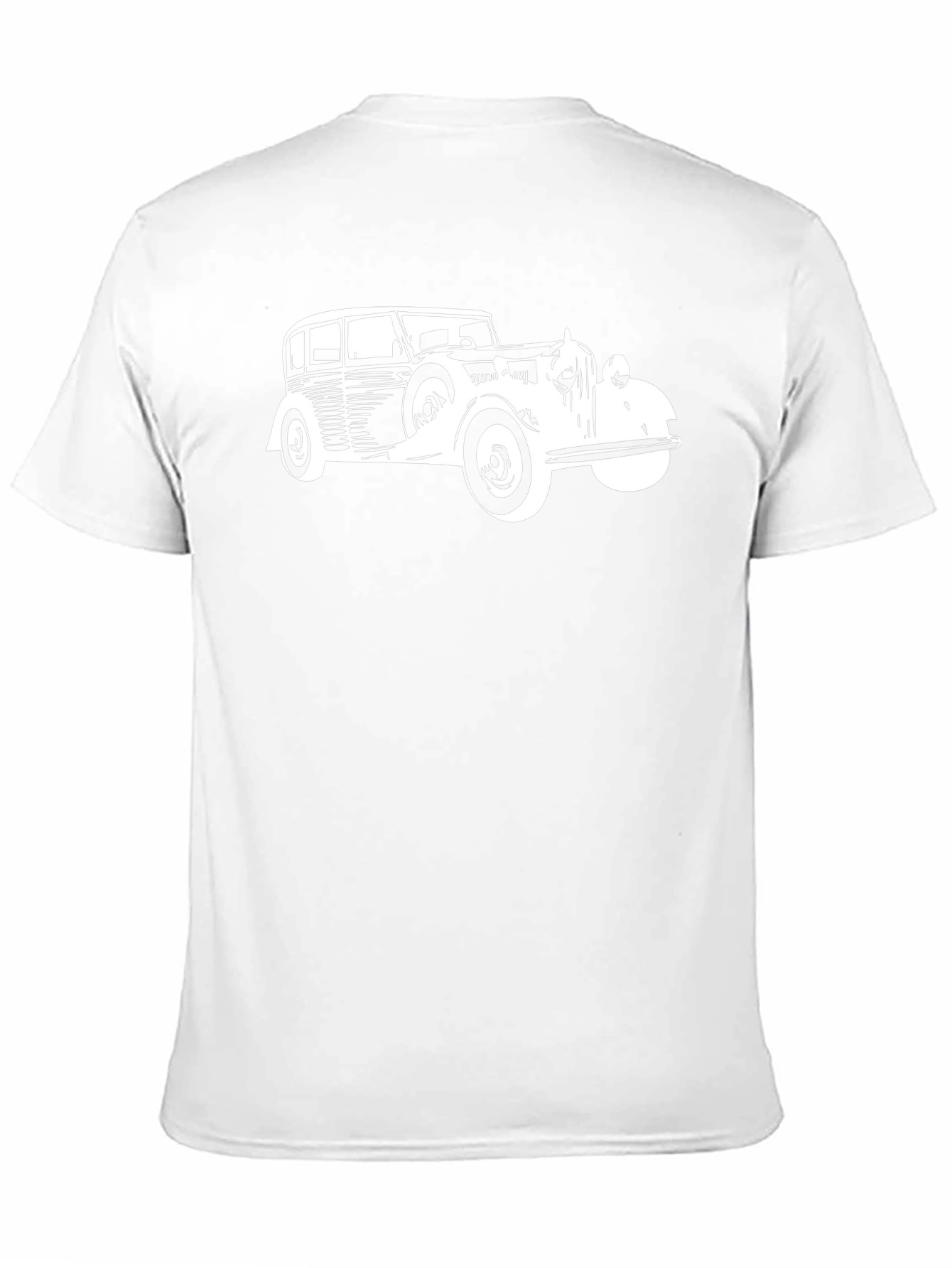 Classic Car Graphic Tee - Black Cotton Comfort