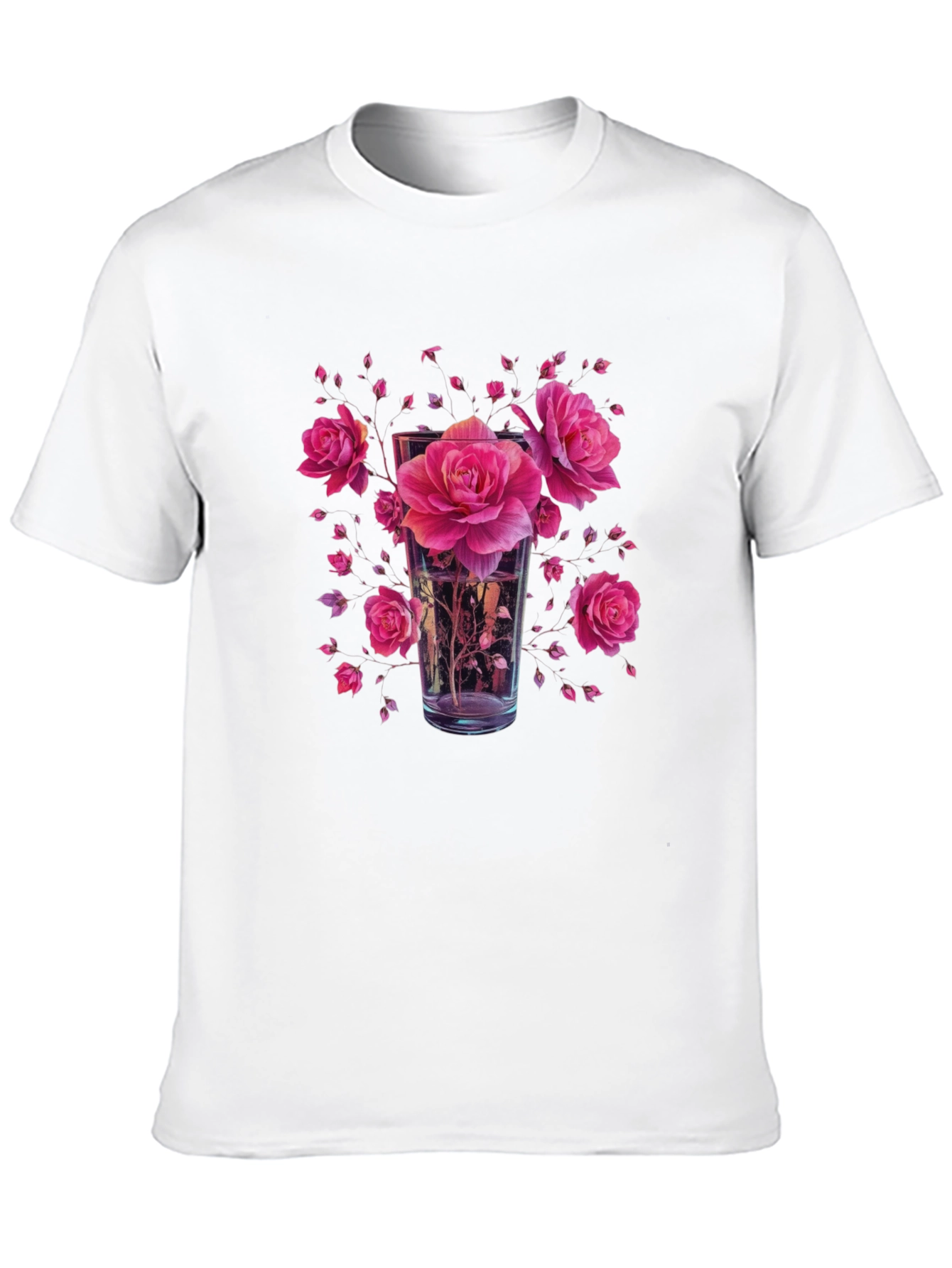 Floral Glass Graphic Tee - Trendy Menswear