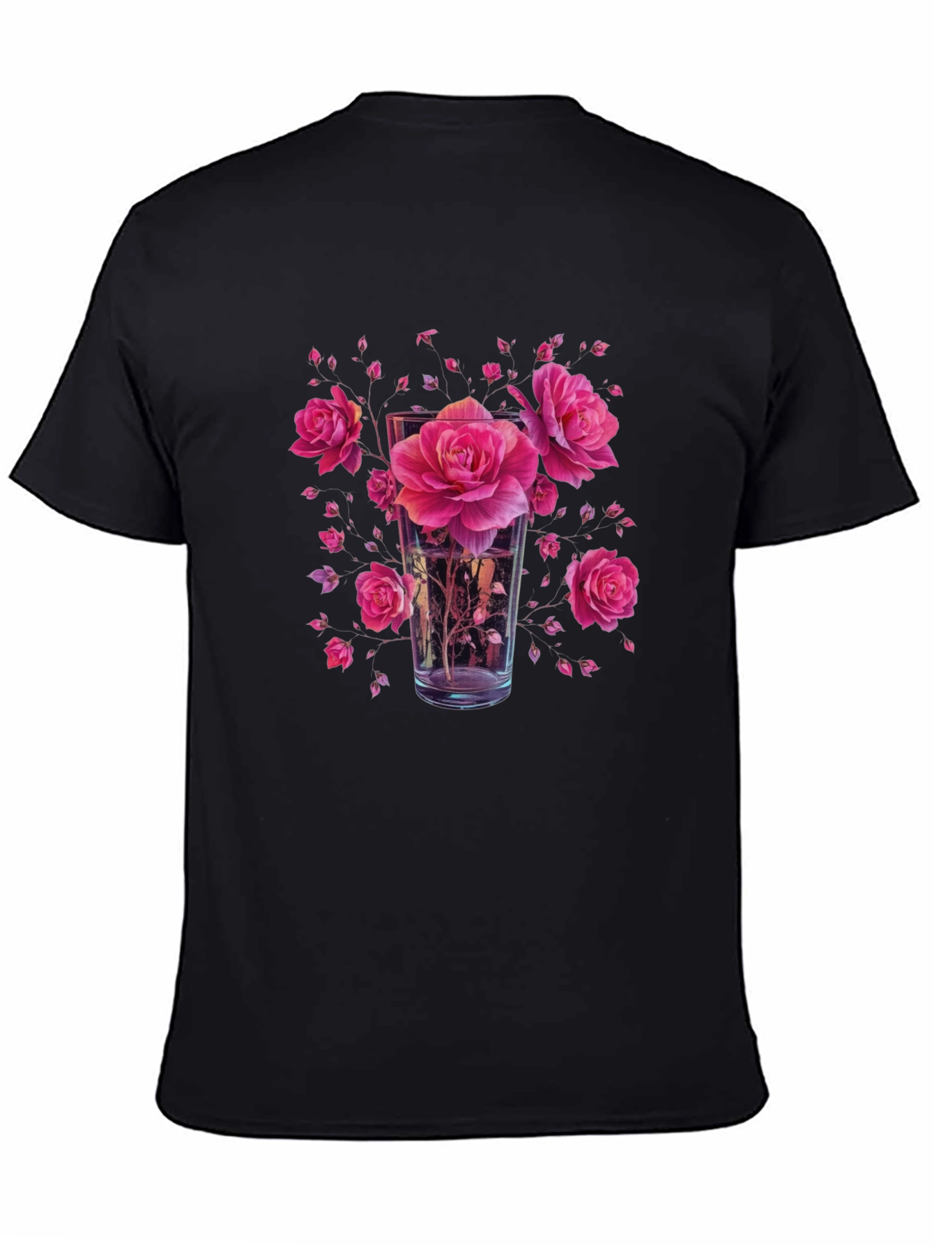 Floral Glass Graphic Tee - Trendy Menswear
