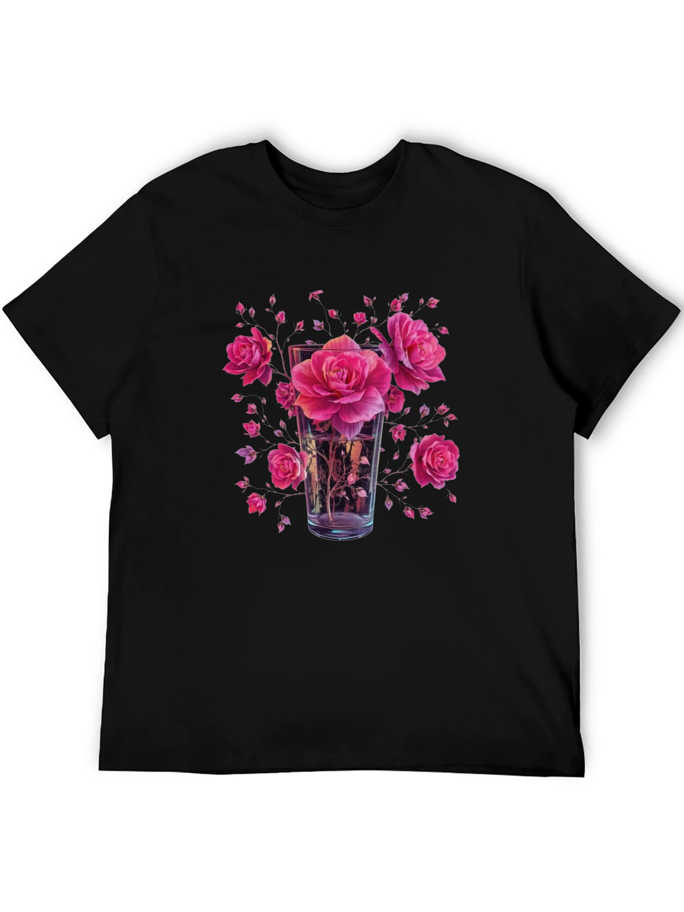 Floral Glass Graphic Tee - Trendy Menswear