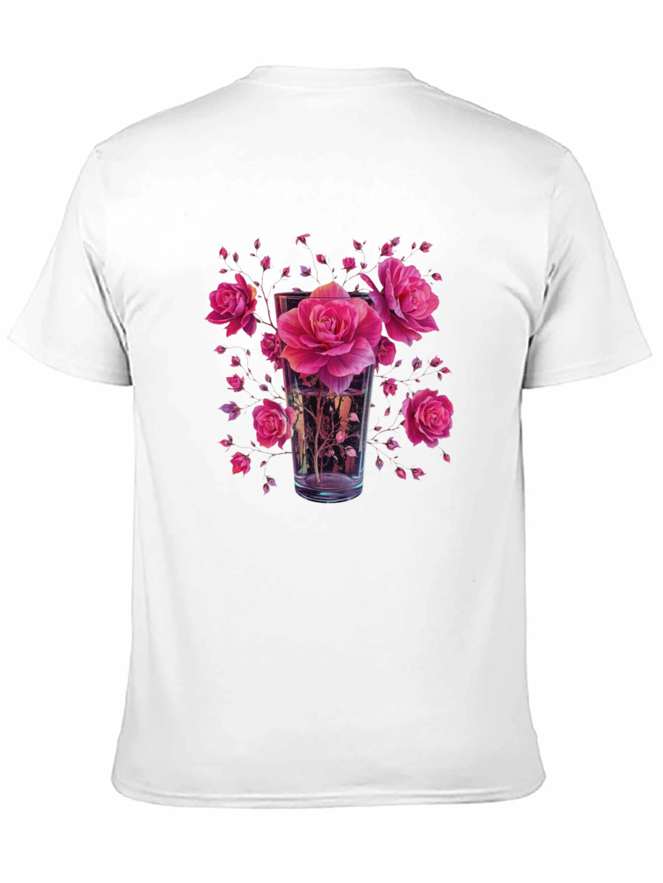 Floral Glass Graphic Tee - Trendy Menswear