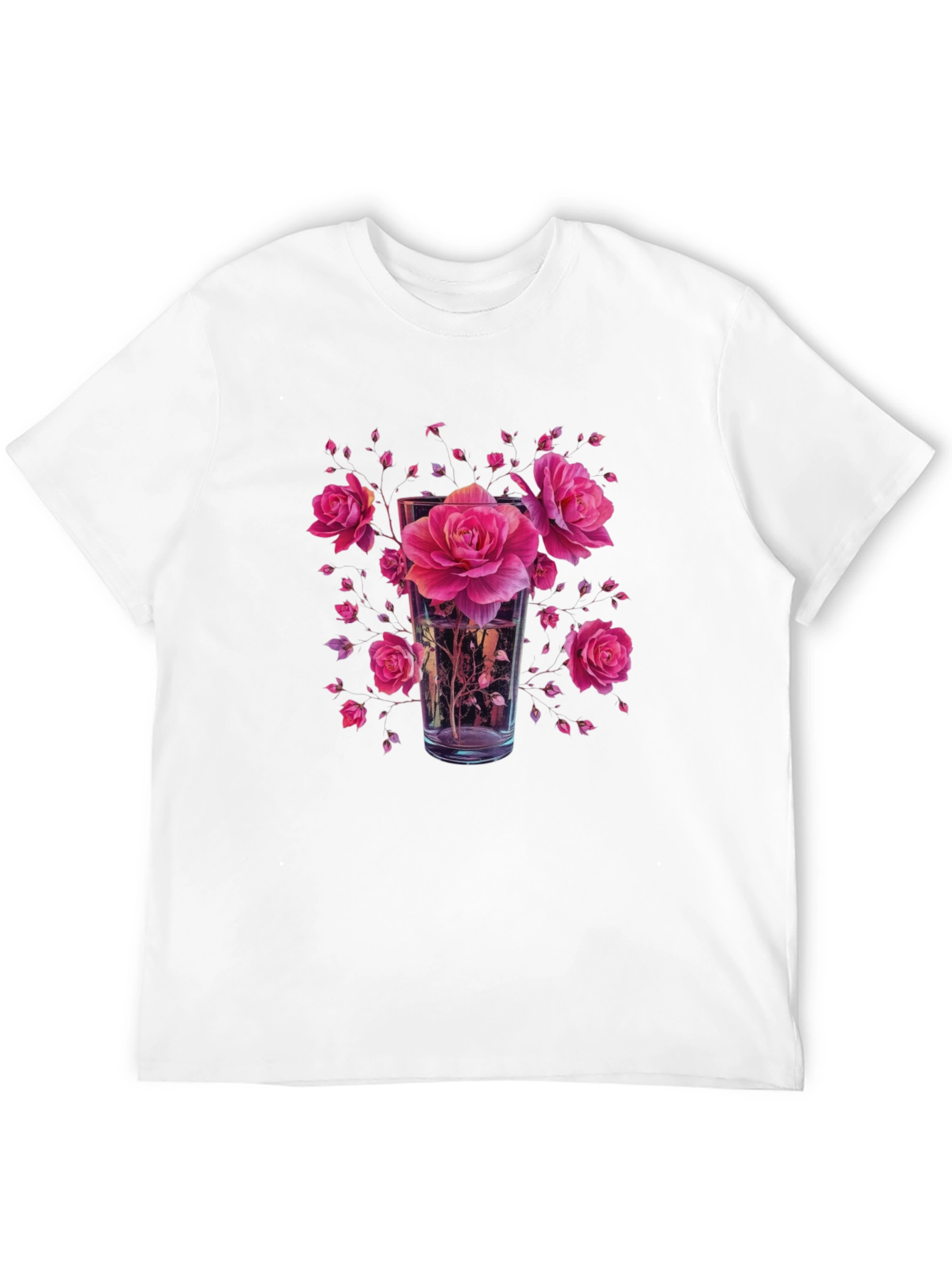 Floral Glass Graphic Tee - Trendy Menswear
