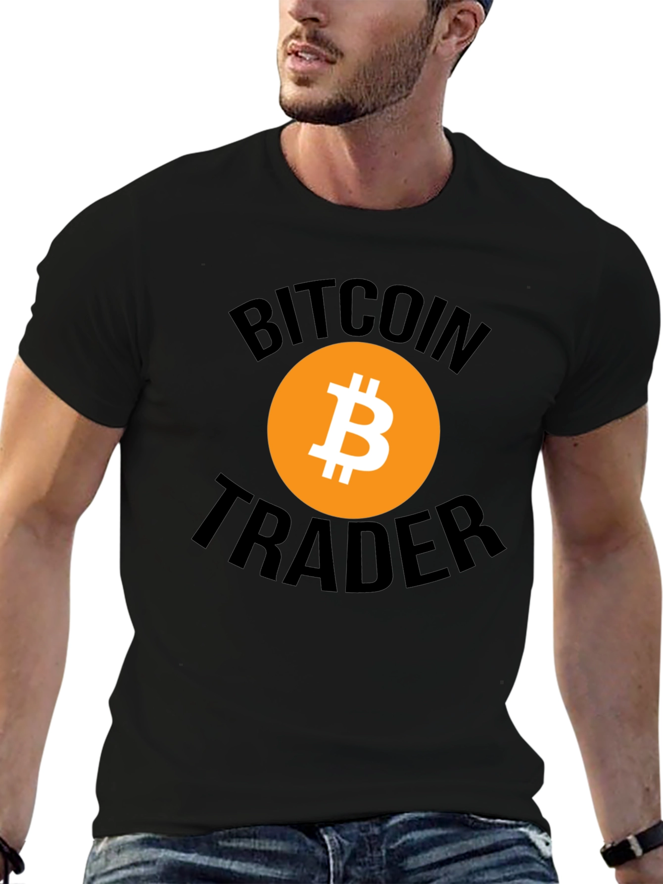Bitcoin Trader Black T-Shirt Cryptocurrency Tee