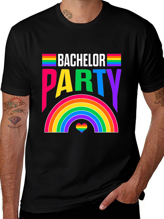 Bachelor Party Rainbow Pride T-Shirt