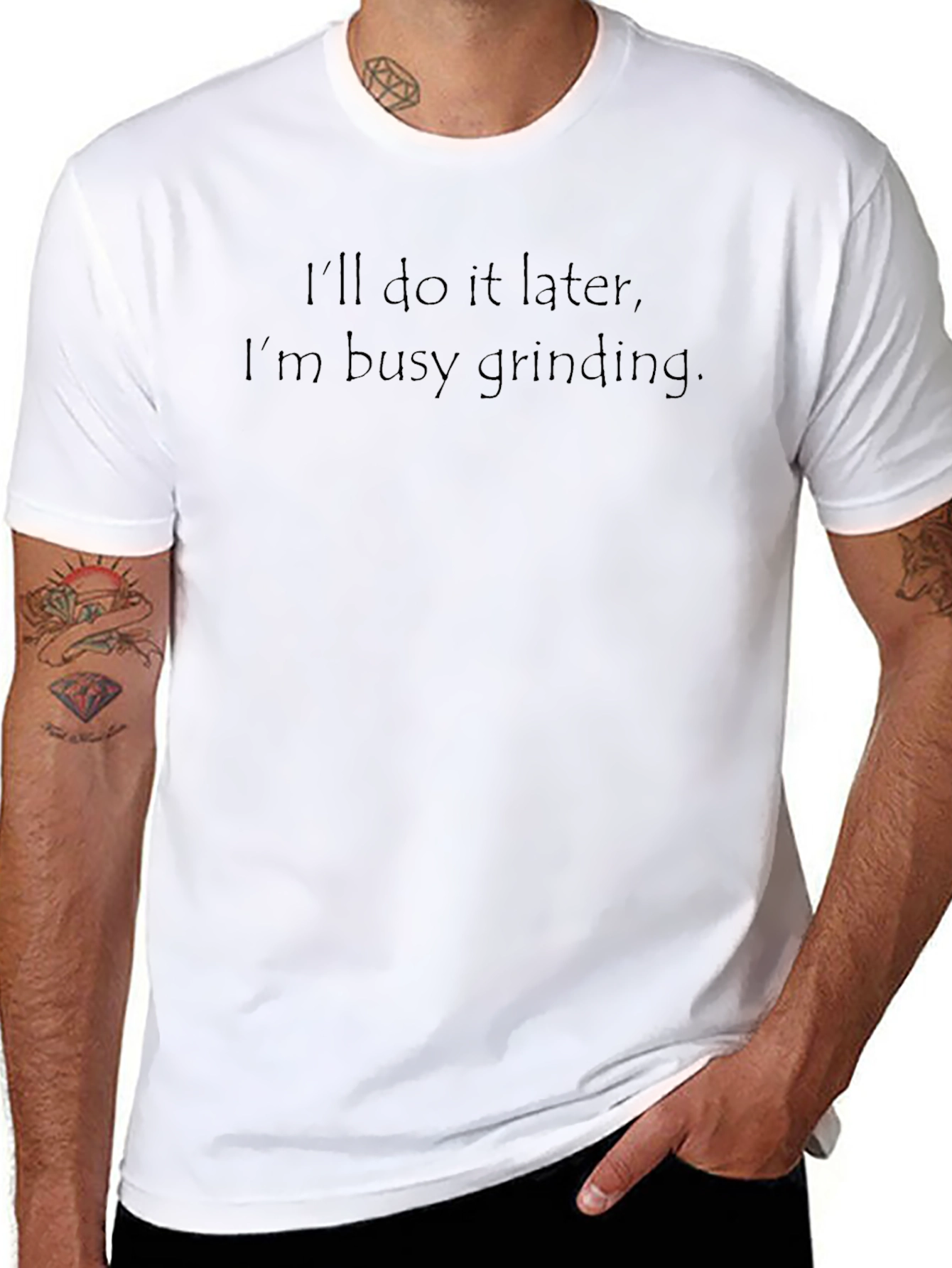 Grinding Mode Black T-Shirt