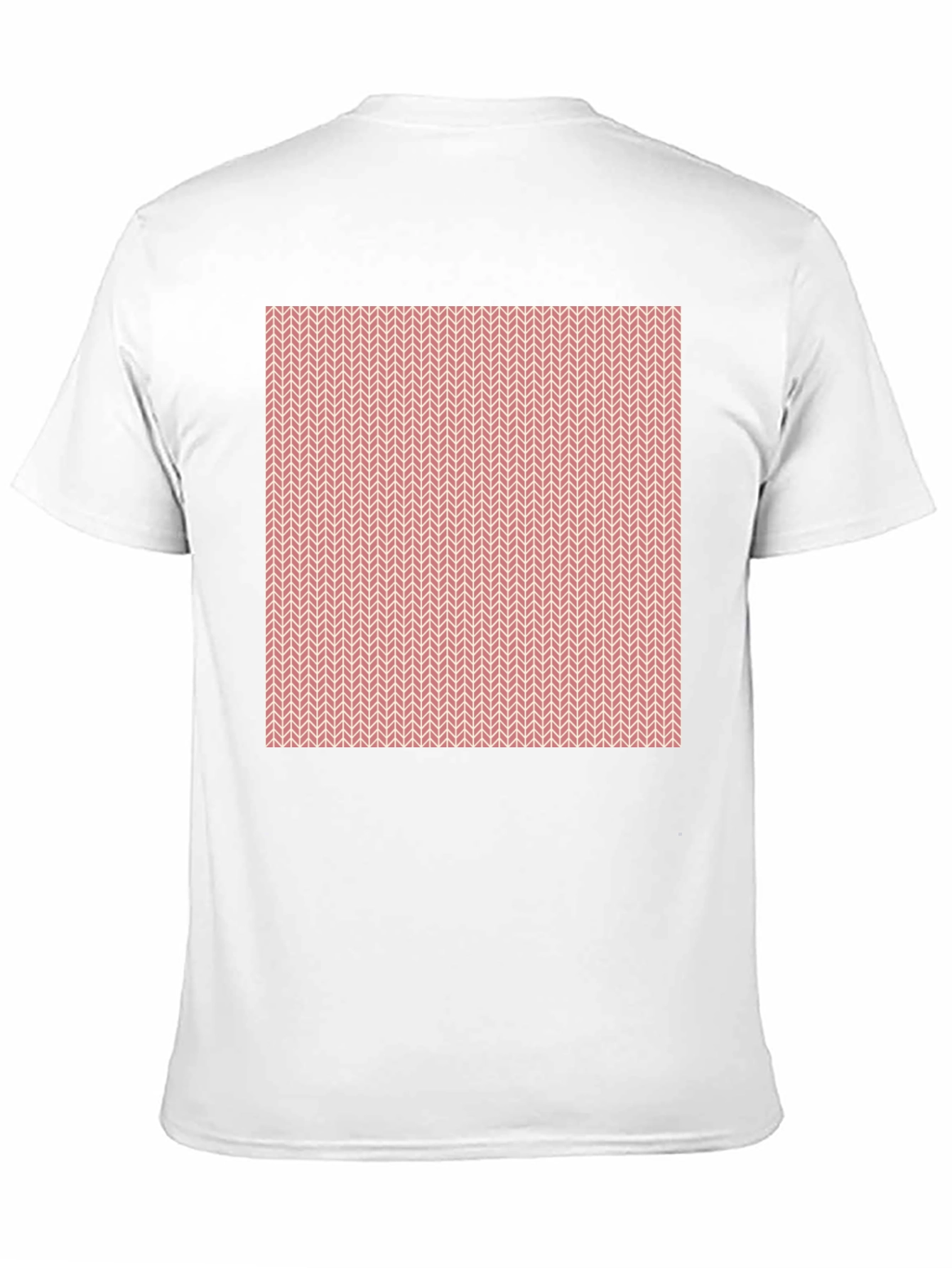 Geometric Knit Pattern Black T-Shirt