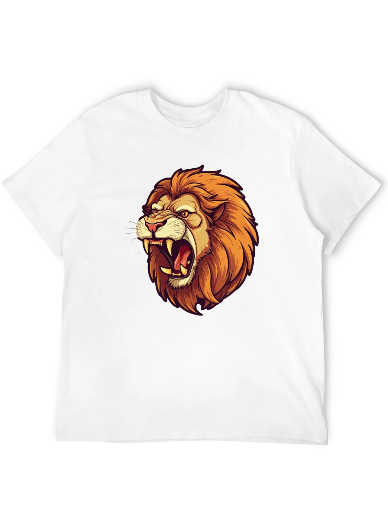 Lion Graphic Black Tee - Fierce Style!