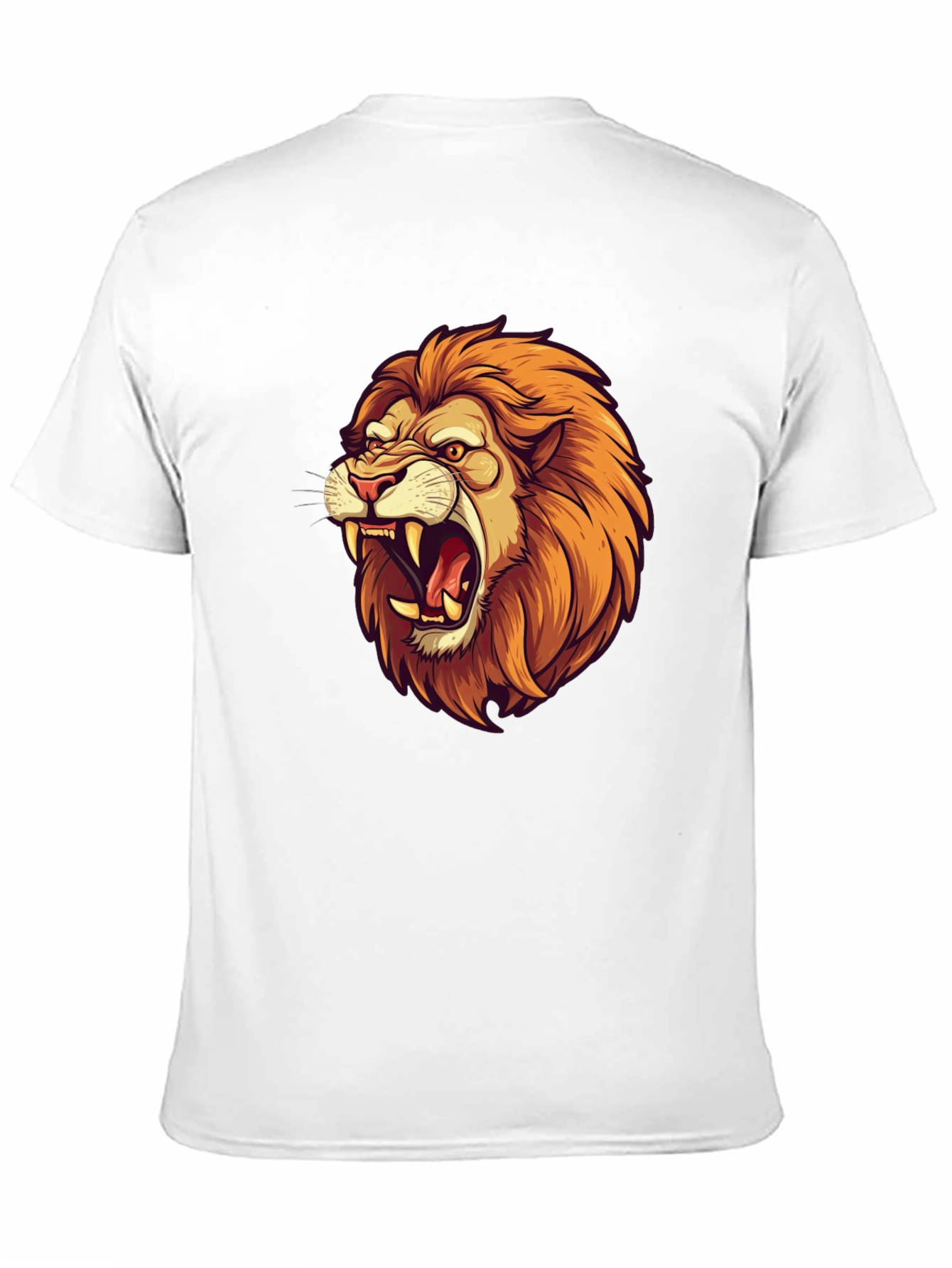 Lion Graphic Black Tee - Fierce Style!