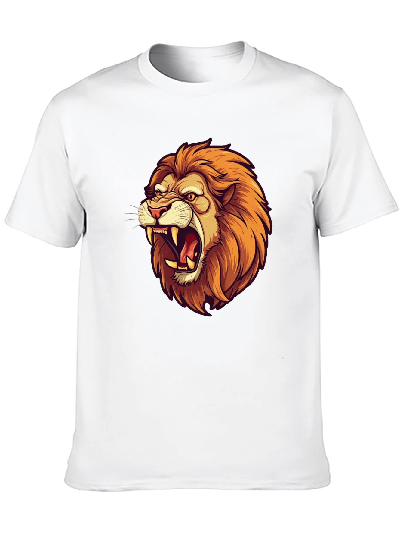 Lion Graphic Black Tee - Fierce Style!