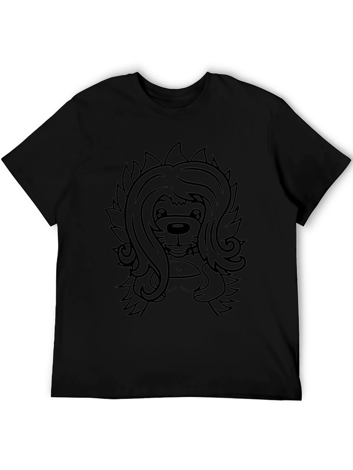 Cartoon Lion Graphic T-Shirt