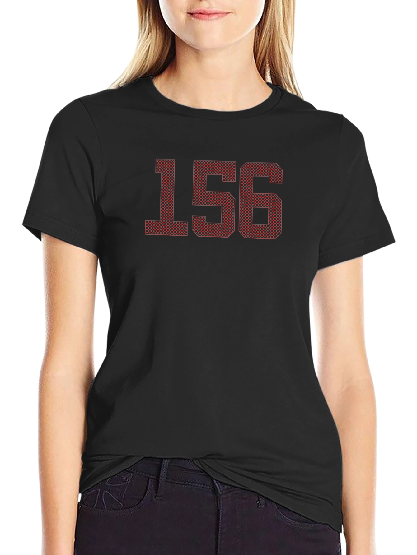 Mens Black T-Shirt with 156 Graphic