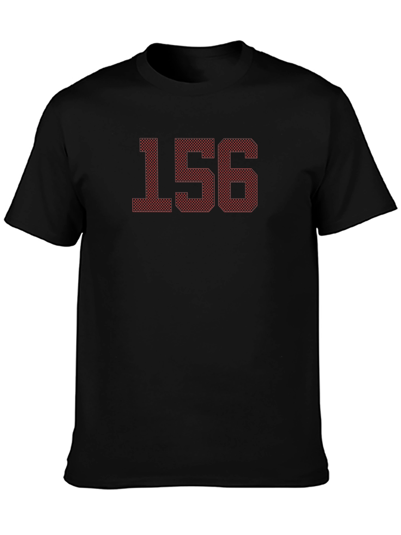 Mens Black T-Shirt with 156 Graphic