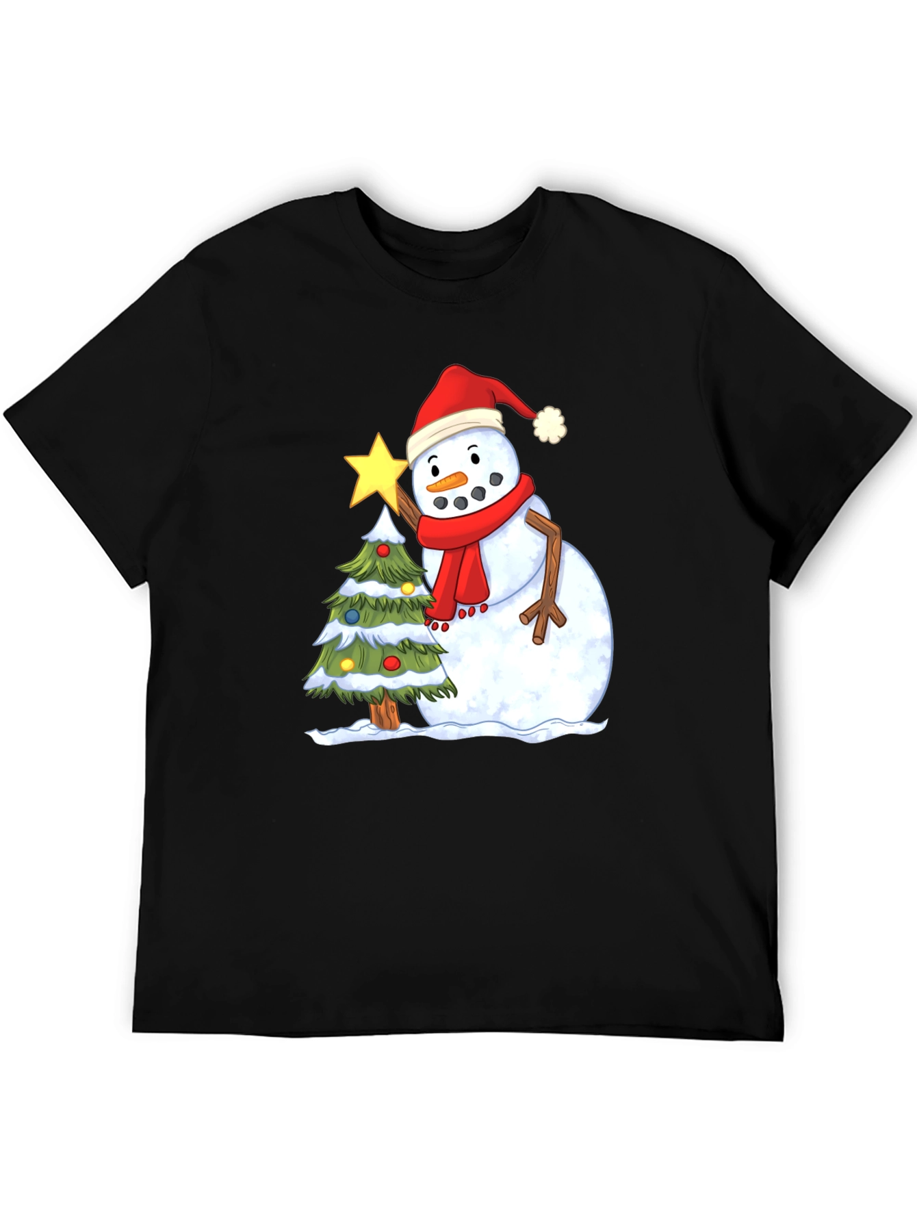 Festive Snowman Christmas Tree T-Shirt