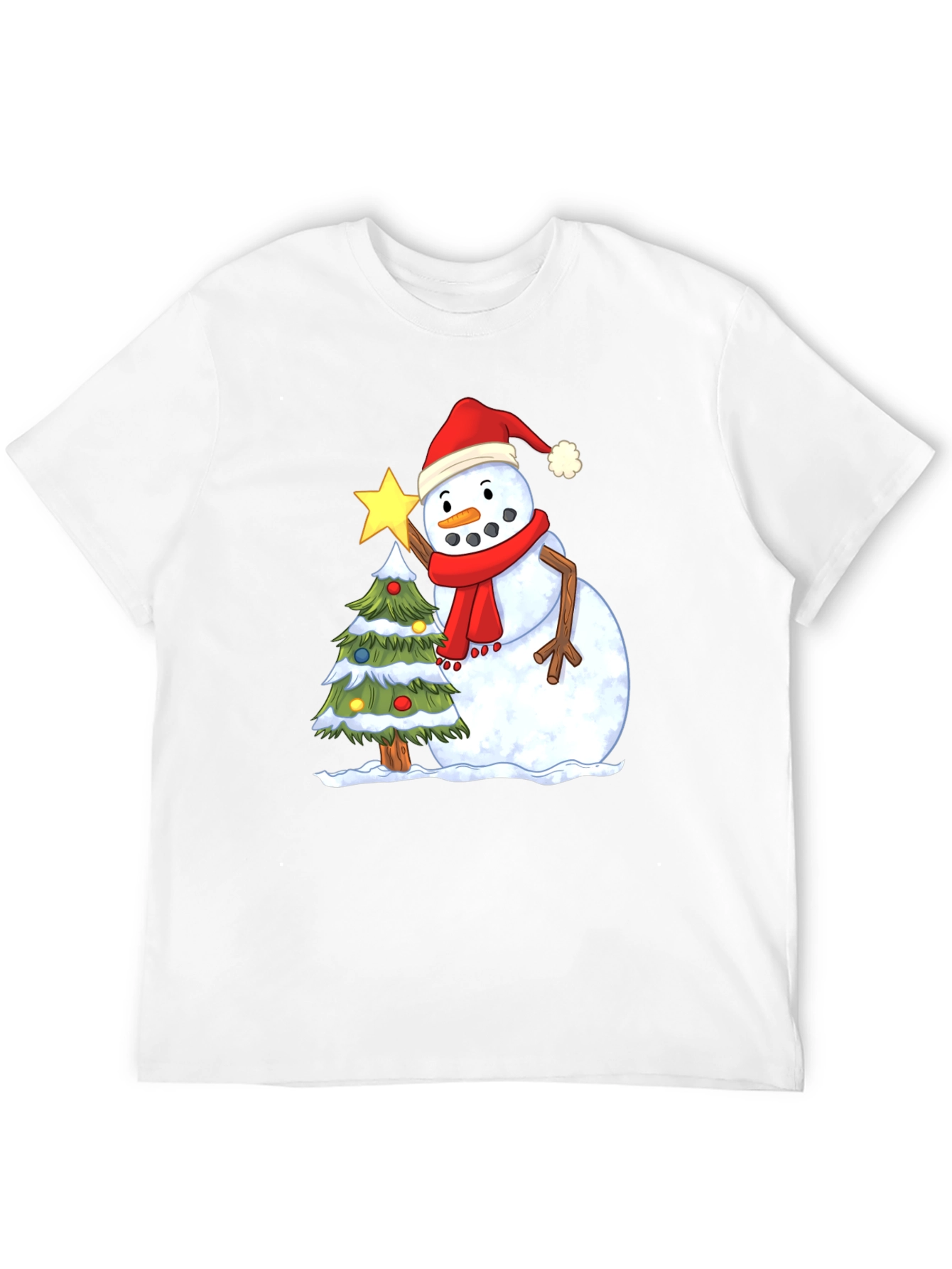 Festive Snowman Christmas Tree T-Shirt