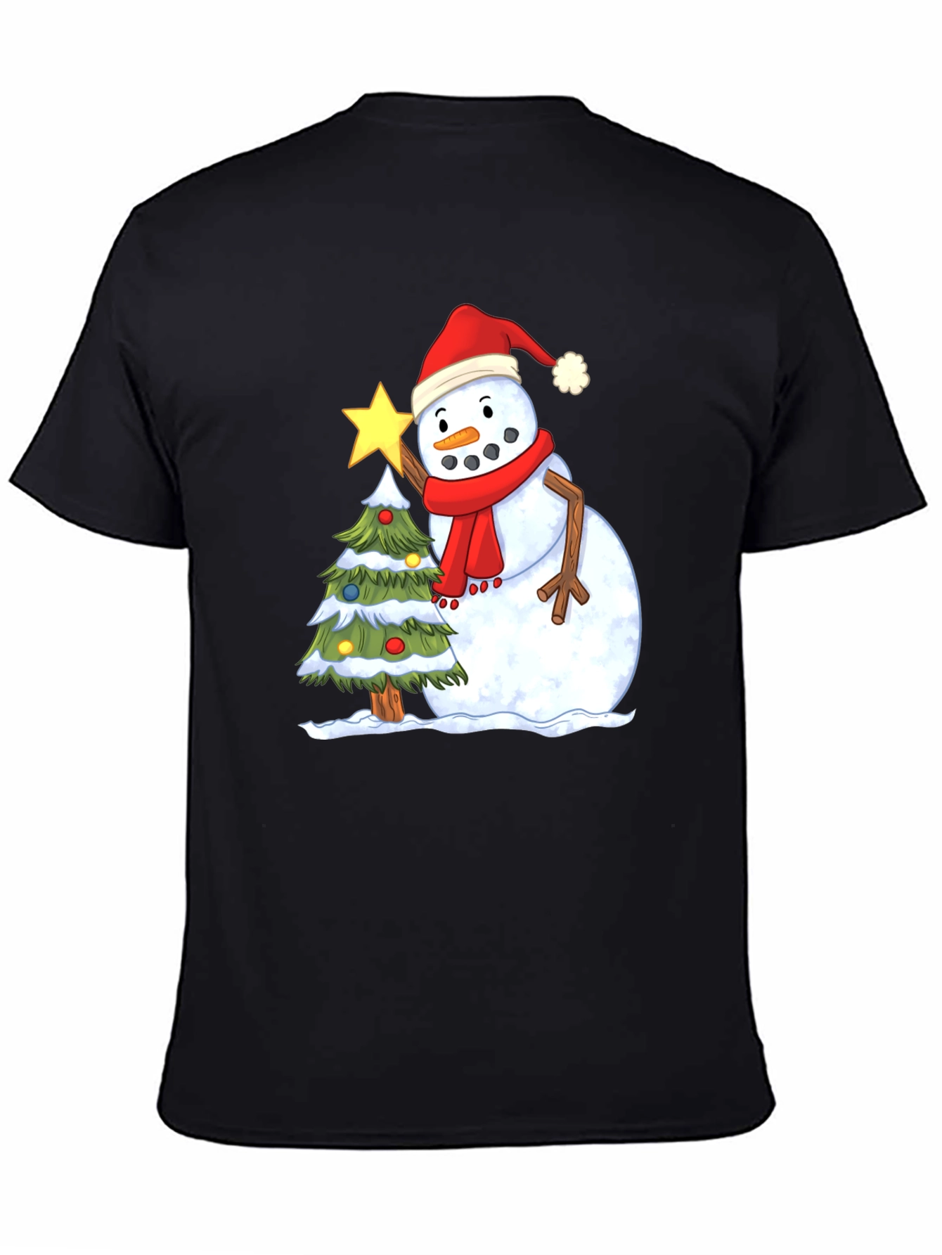 Festive Snowman Christmas Tree T-Shirt