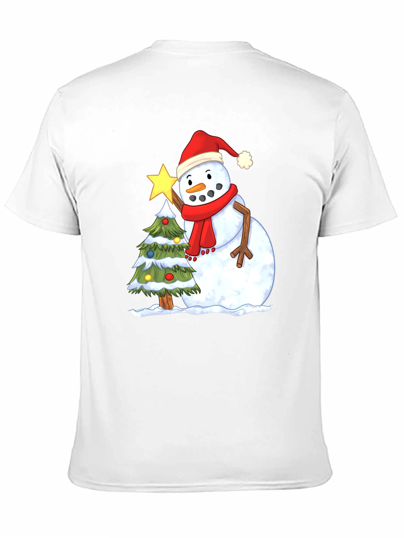 Festive Snowman Christmas Tree T-Shirt