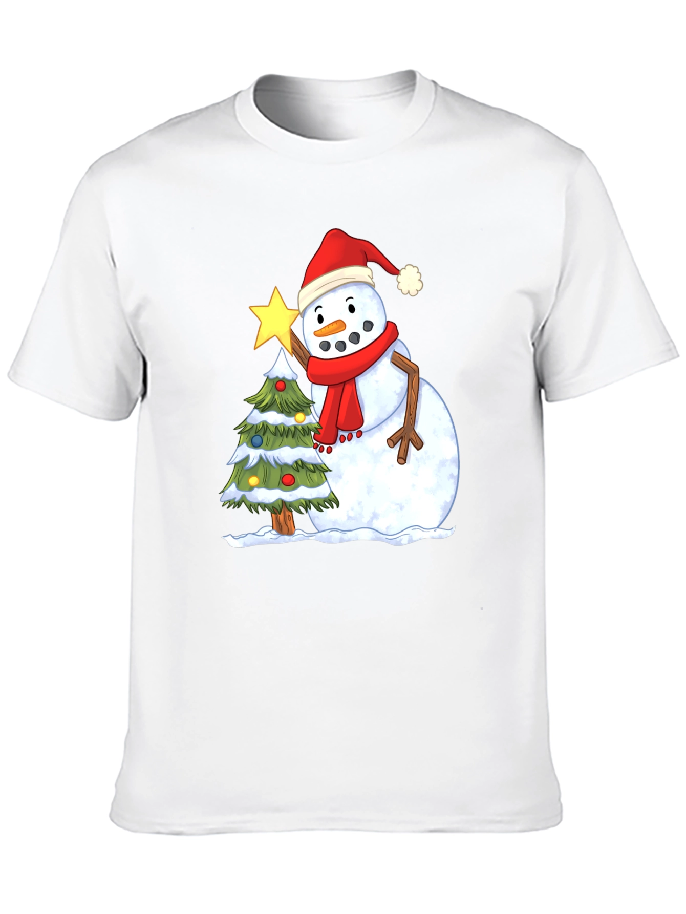 Festive Snowman Christmas Tree T-Shirt