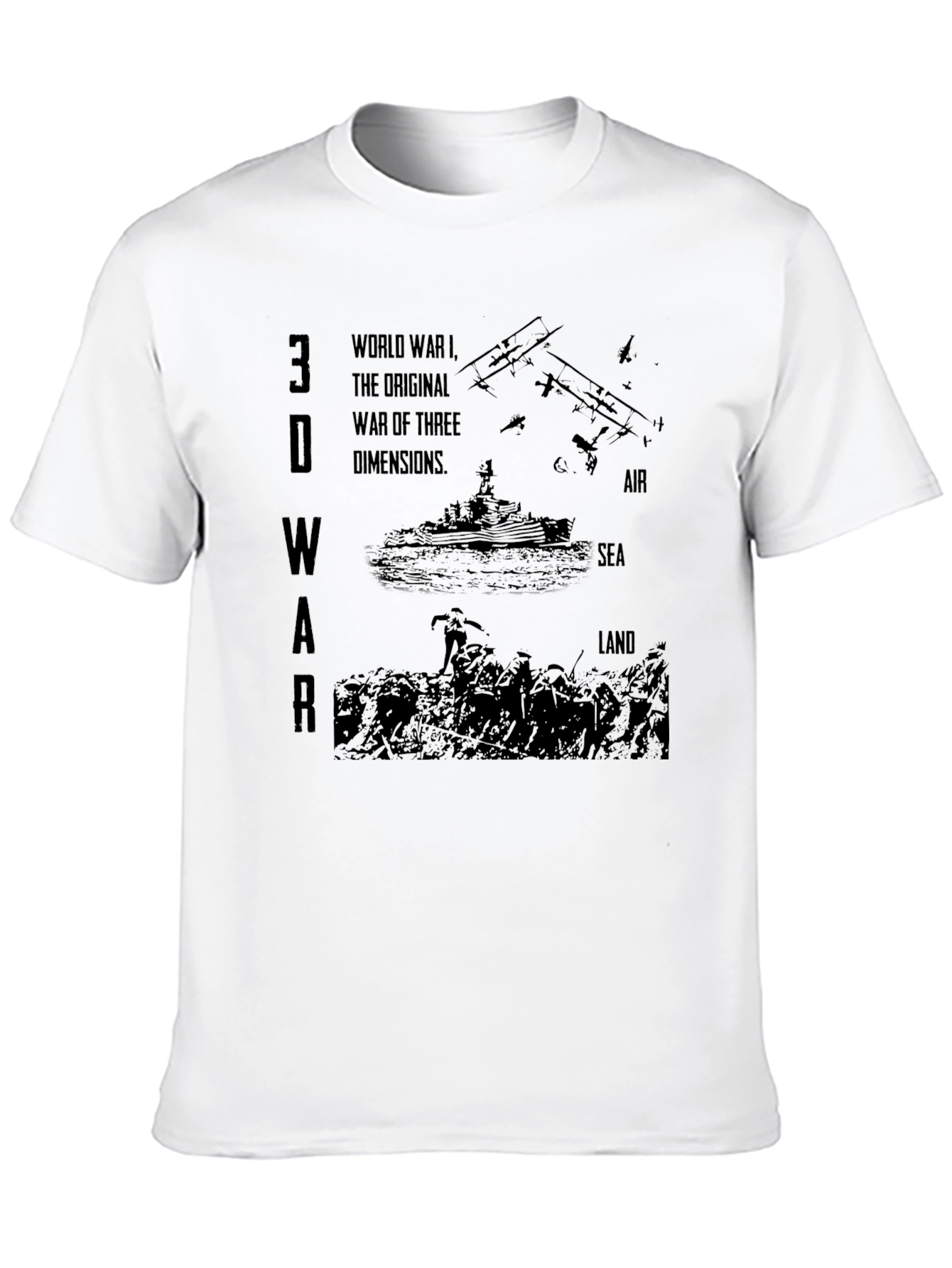 3D War T-Shirt - World War I Design