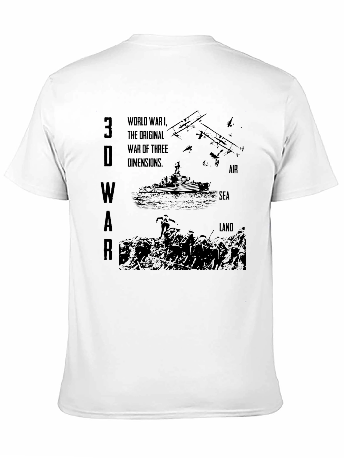 3D War T-Shirt - World War I Design