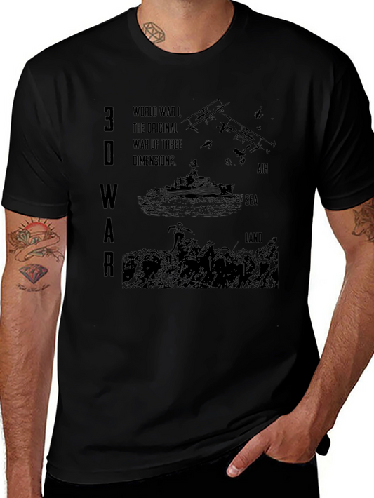 3D War T-Shirt - World War I Design