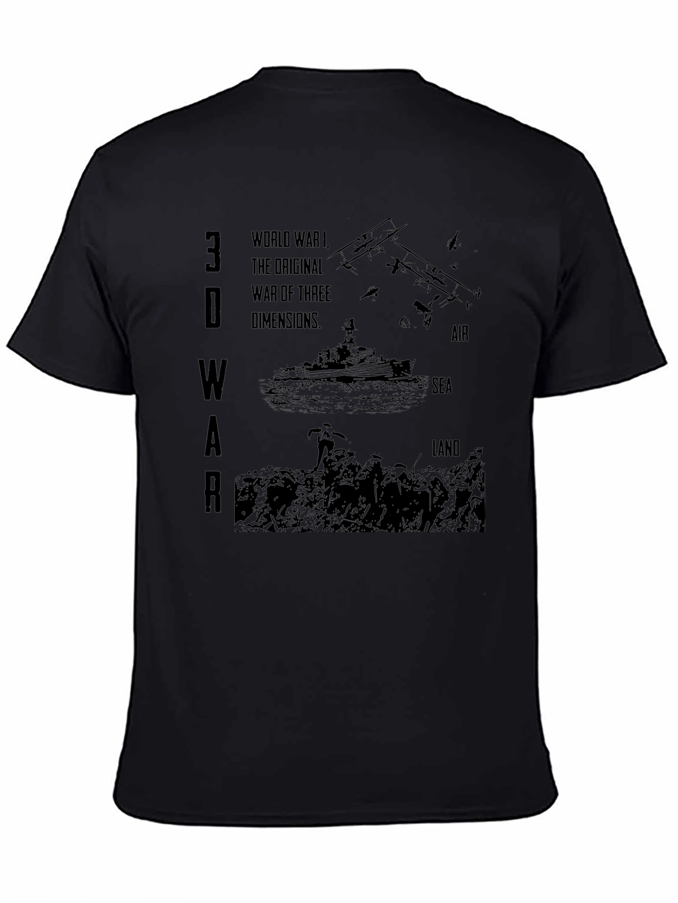 3D War T-Shirt - World War I Design