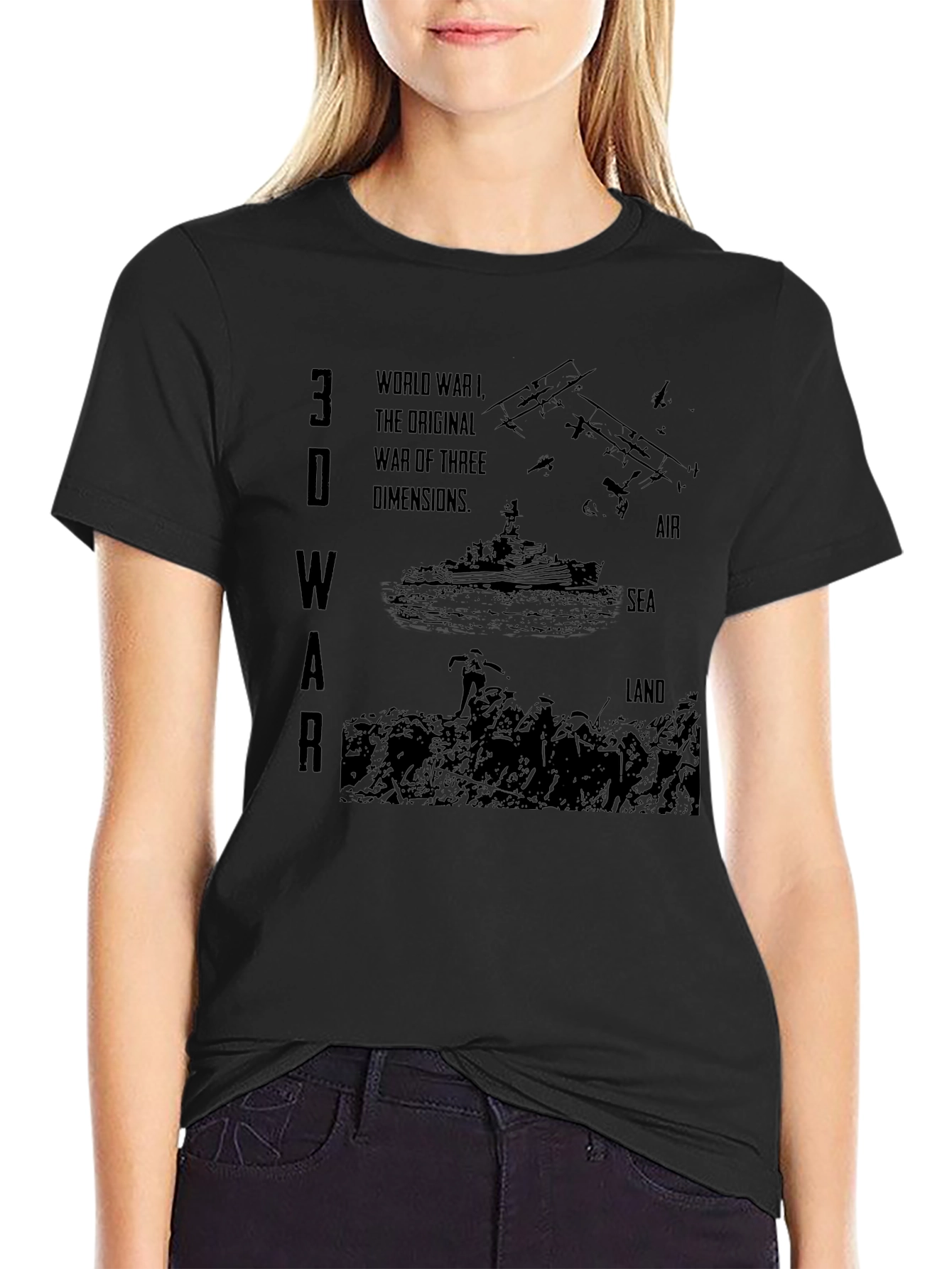 3D War T-Shirt - World War I Design