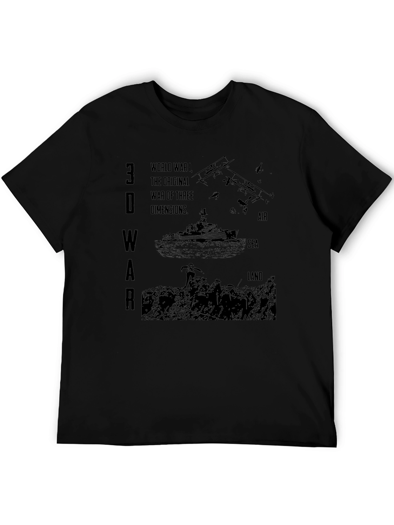 3D War T-Shirt - World War I Design