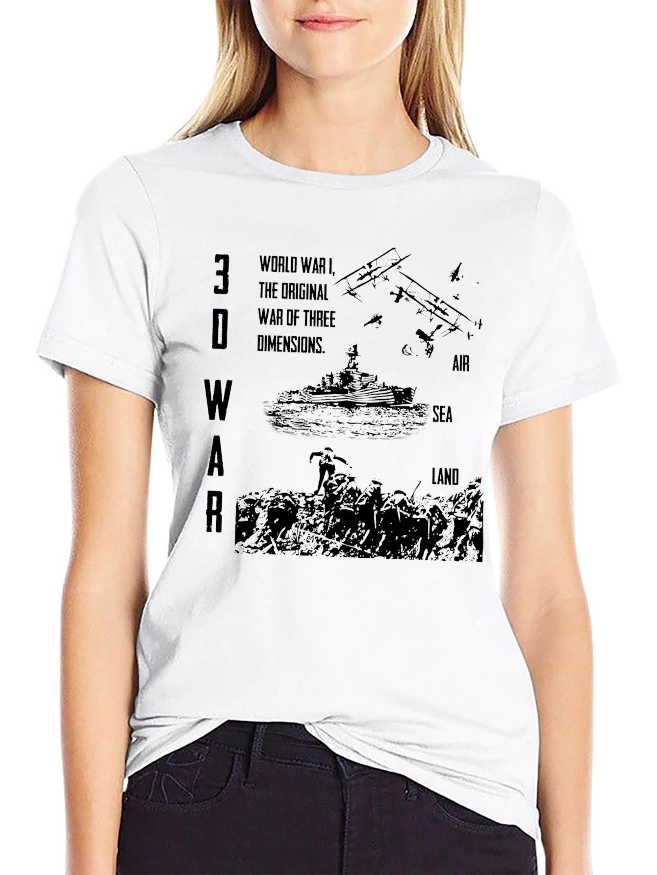 3D War T-Shirt - World War I Design