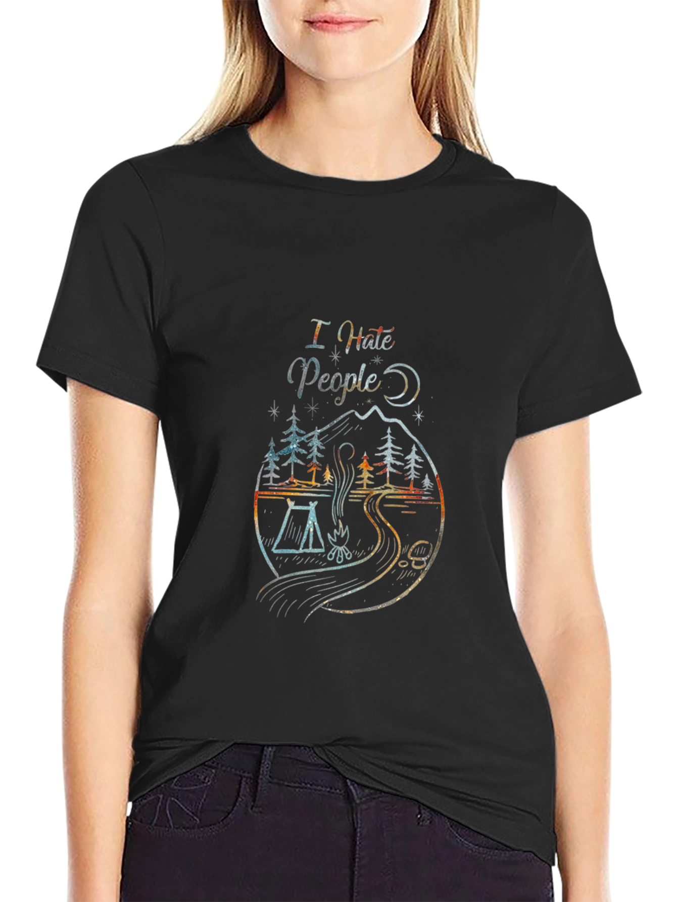 I Hate People Camping Graphic Tee