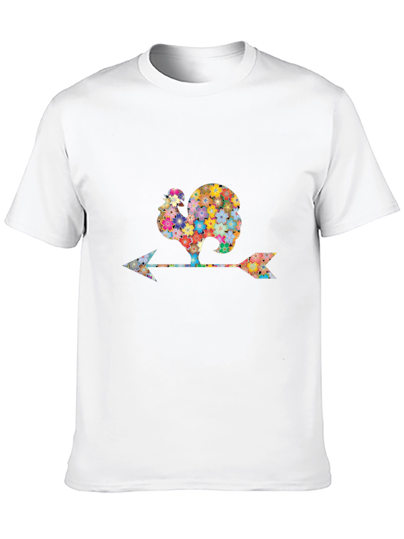 Floral Rooster Weathervane Graphic Tee