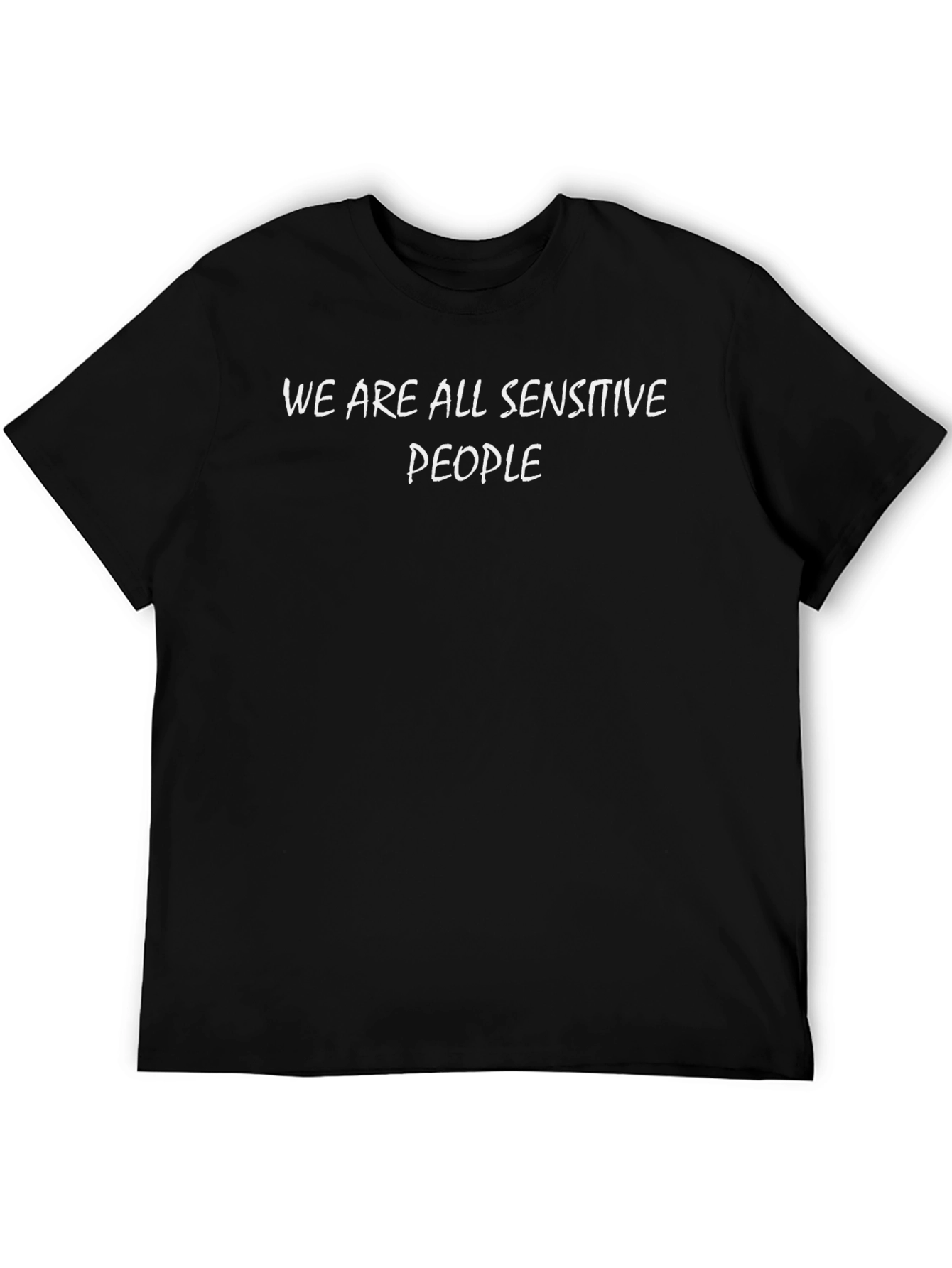 Sensitive People Graphic T-Shirt - Casual Black Tee