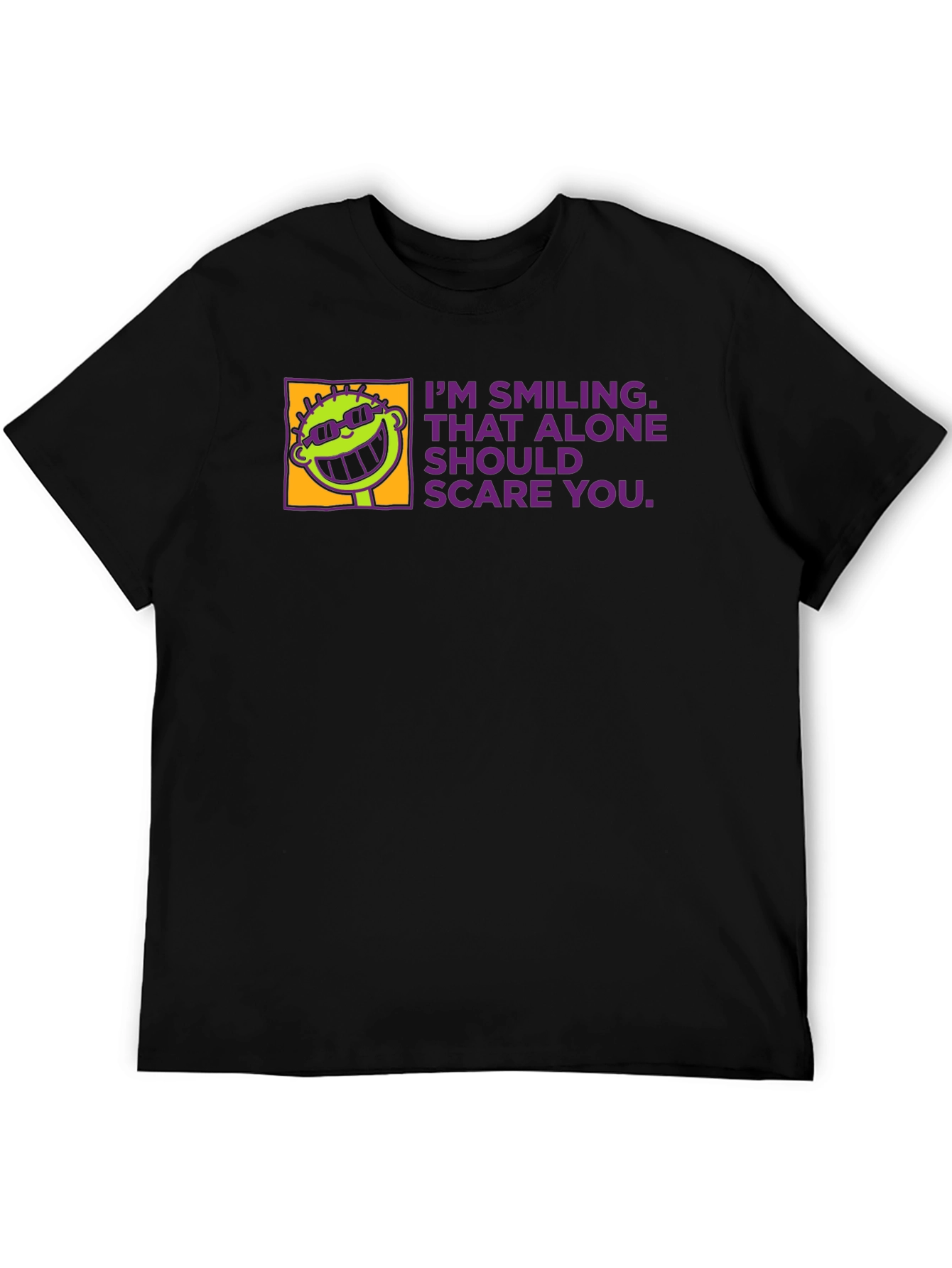 Smiling Alone Tee - Funny Graphic T-Shirt
