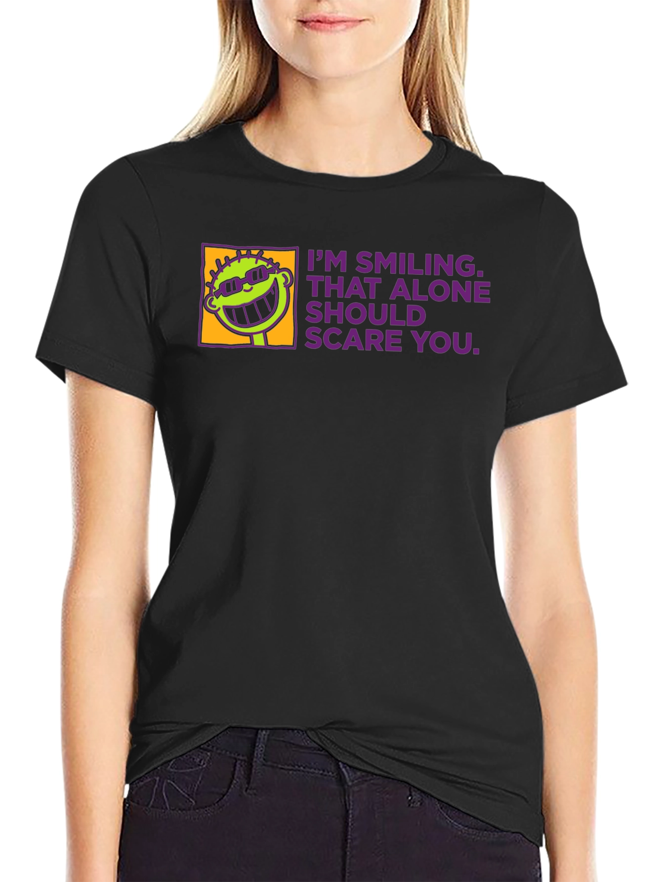 Smiling Alone Tee - Funny Graphic T-Shirt