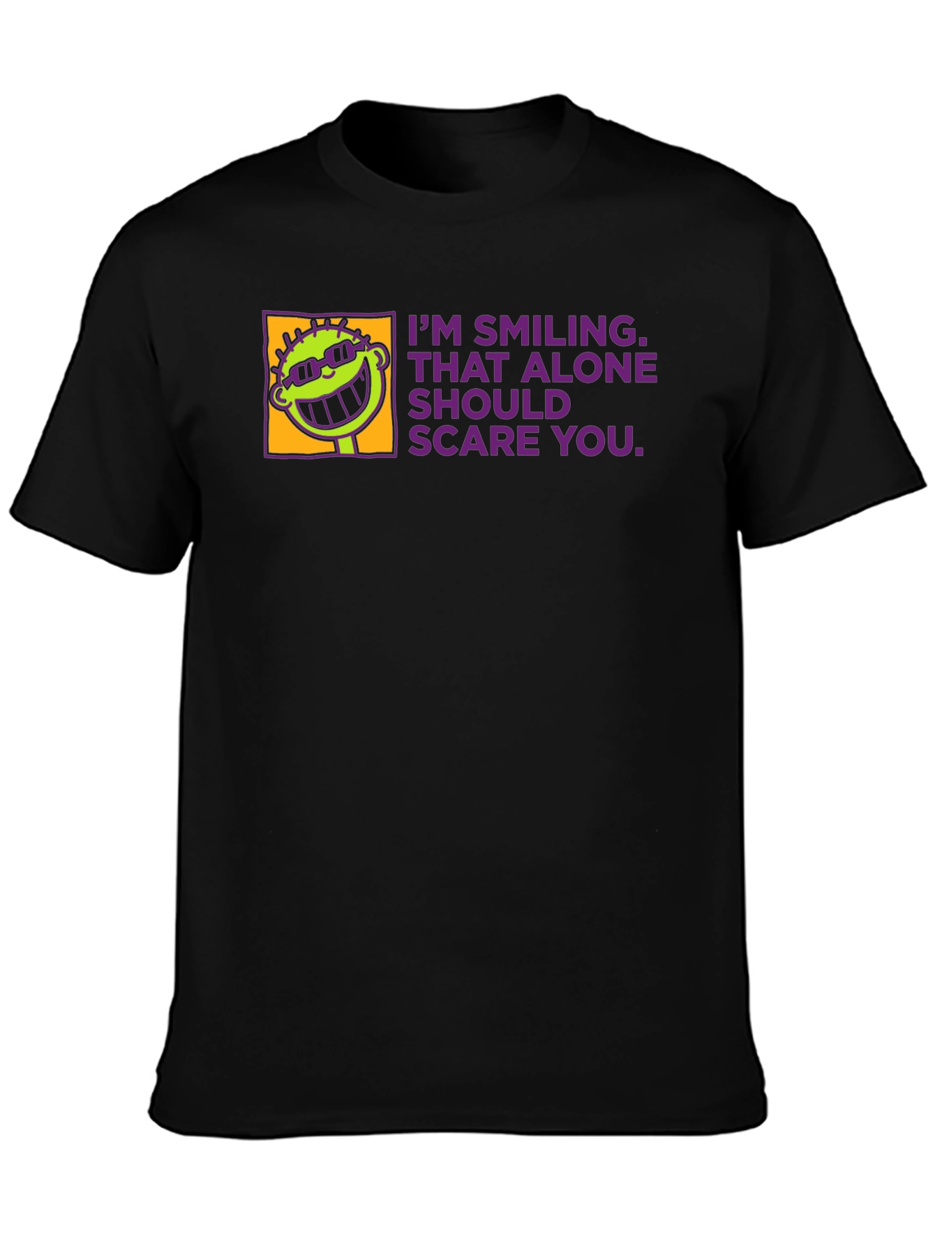 Smiling Alone Tee - Funny Graphic T-Shirt