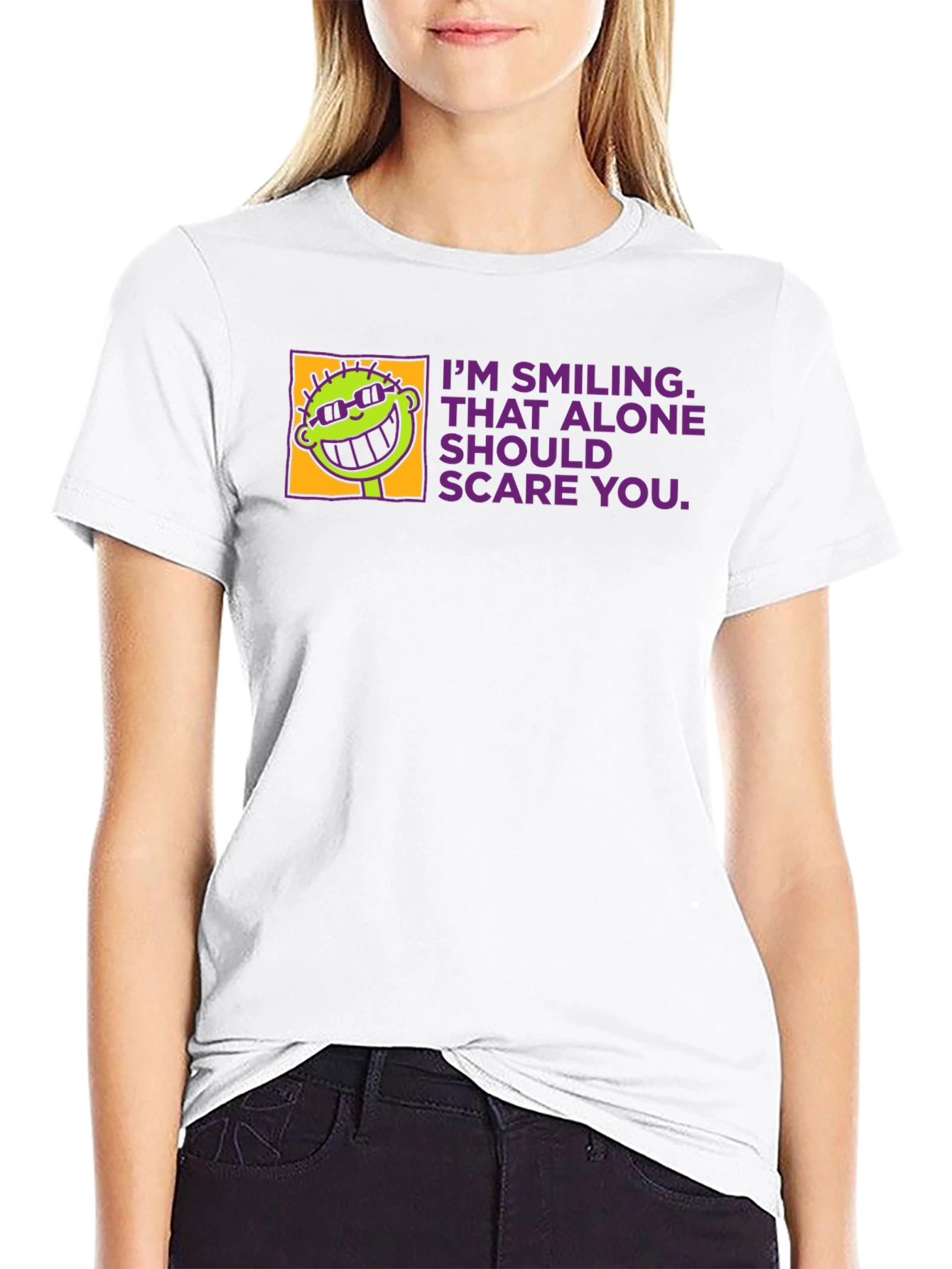 Smiling Alone Tee - Funny Graphic T-Shirt