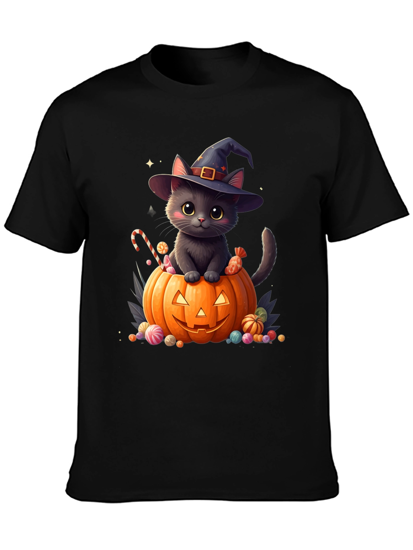 Halloween Cat Pumpkin T-Shirt