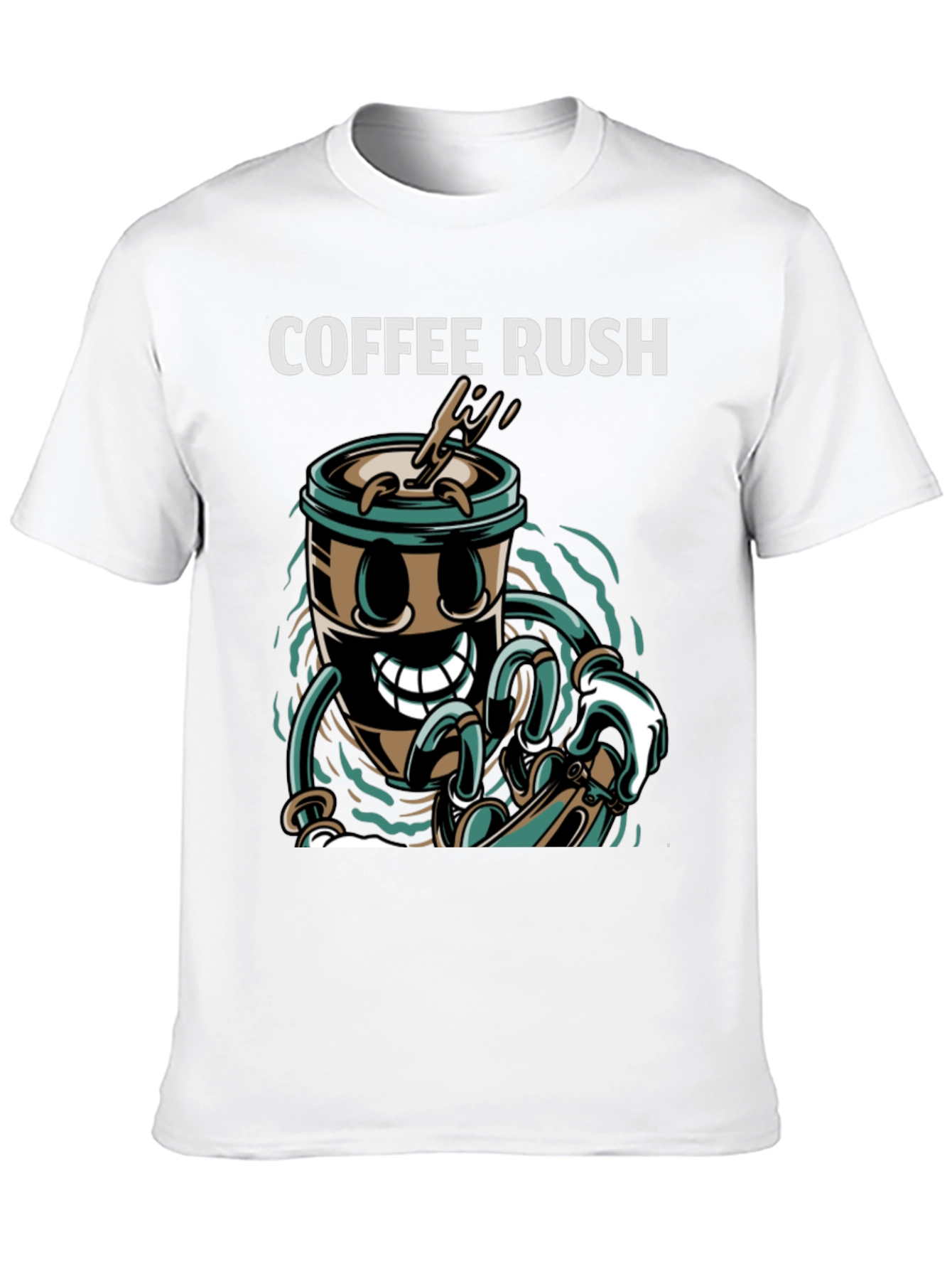 Coffee Rush Graphic T-Shirt - Black