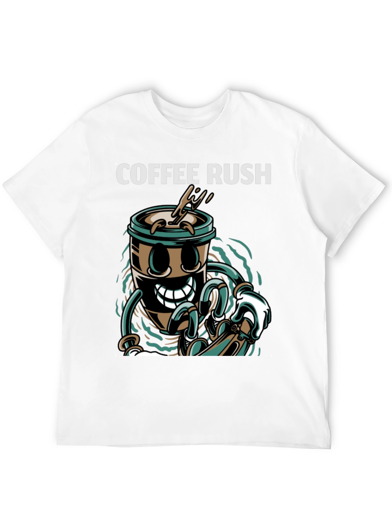 Coffee Rush Graphic T-Shirt - Black