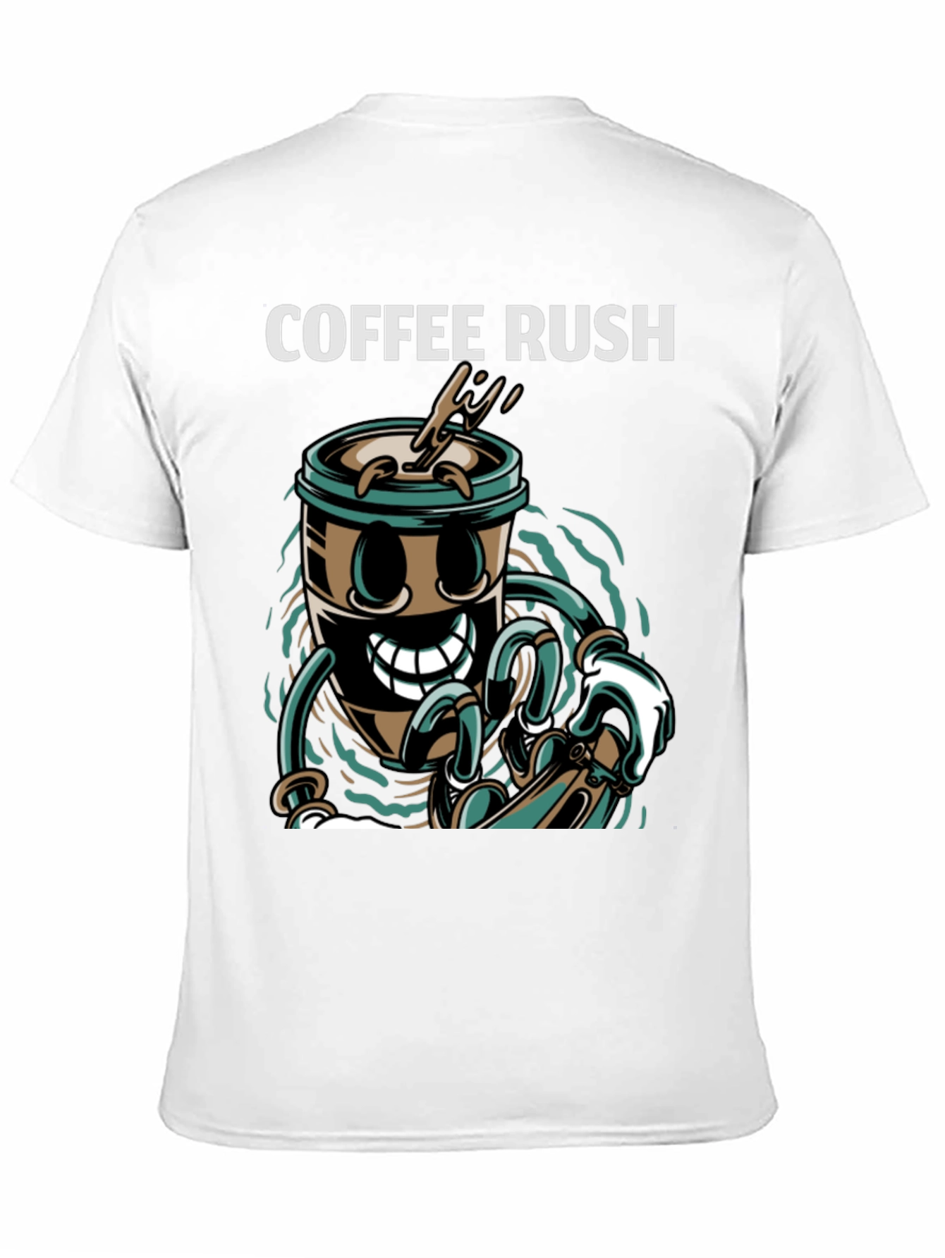 Coffee Rush Graphic T-Shirt - Black