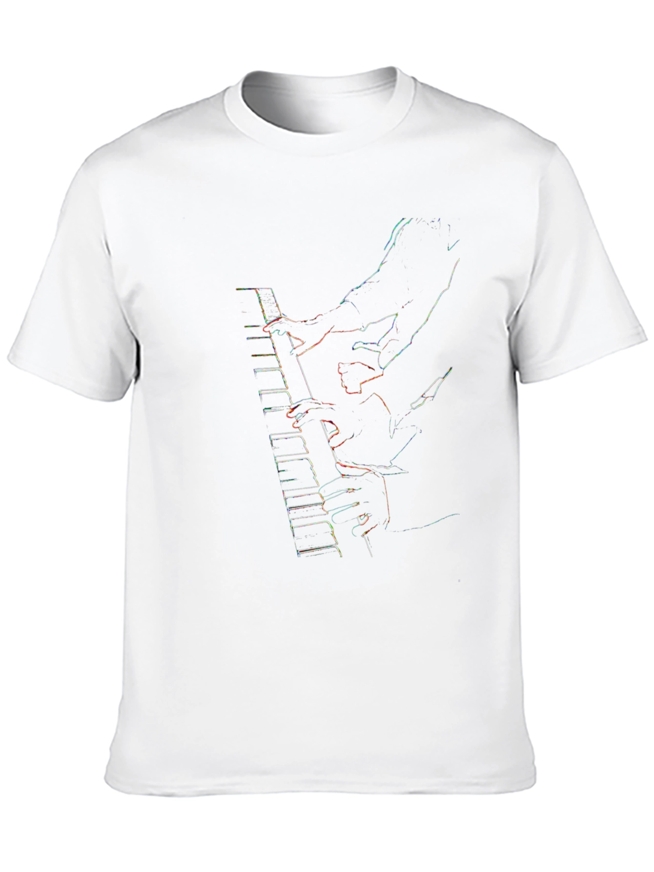 Neon Piano Player Graphic Tee