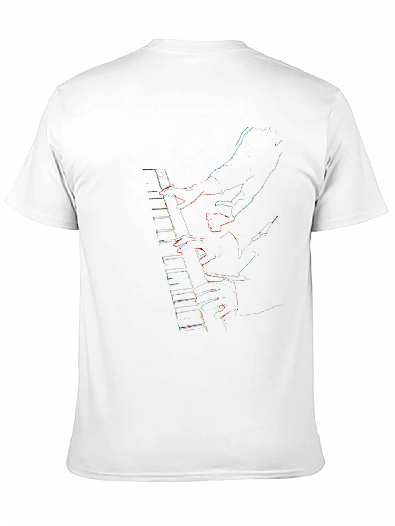 Neon Piano Player Graphic Tee