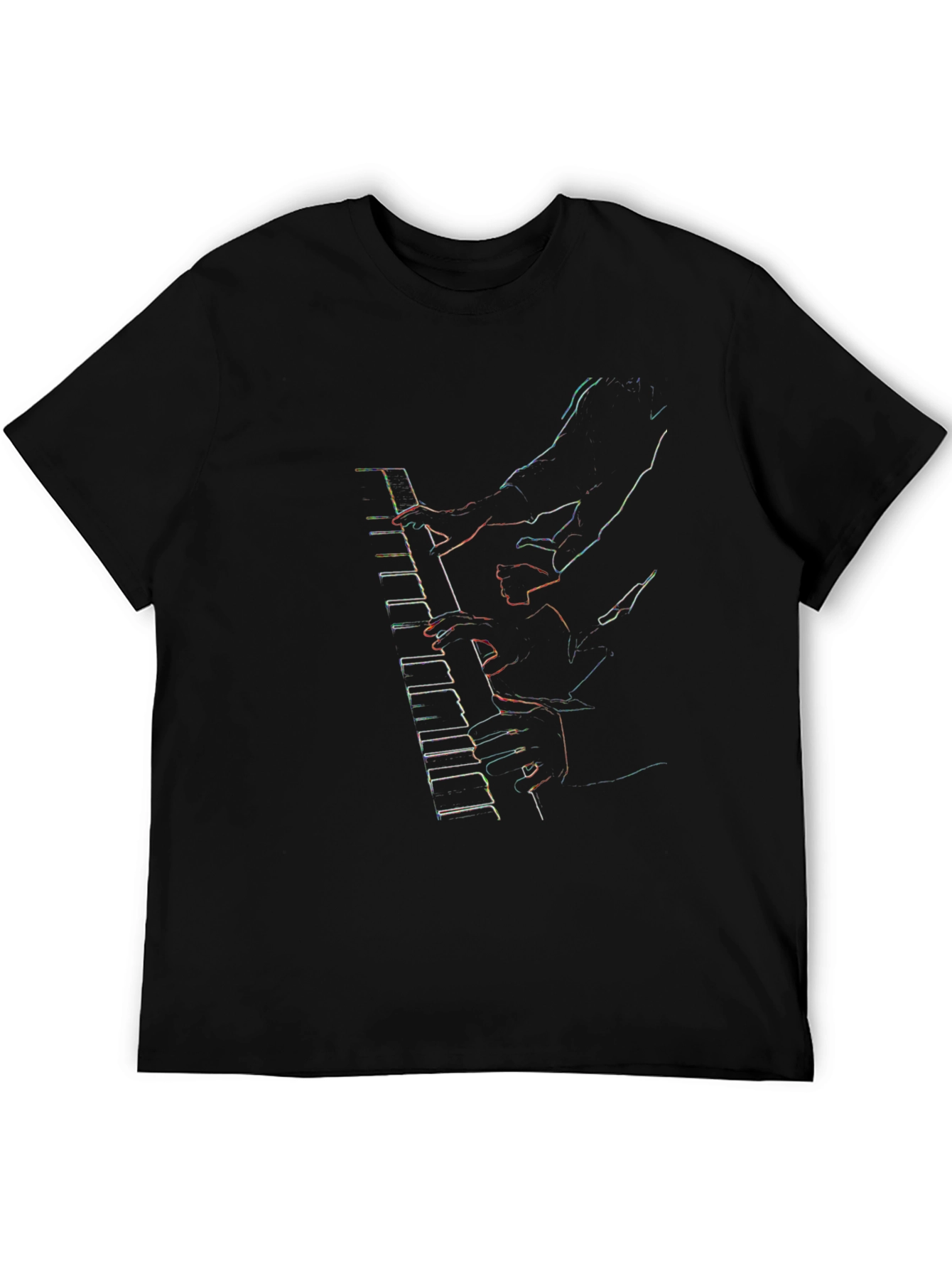 Neon Piano Player Graphic Tee