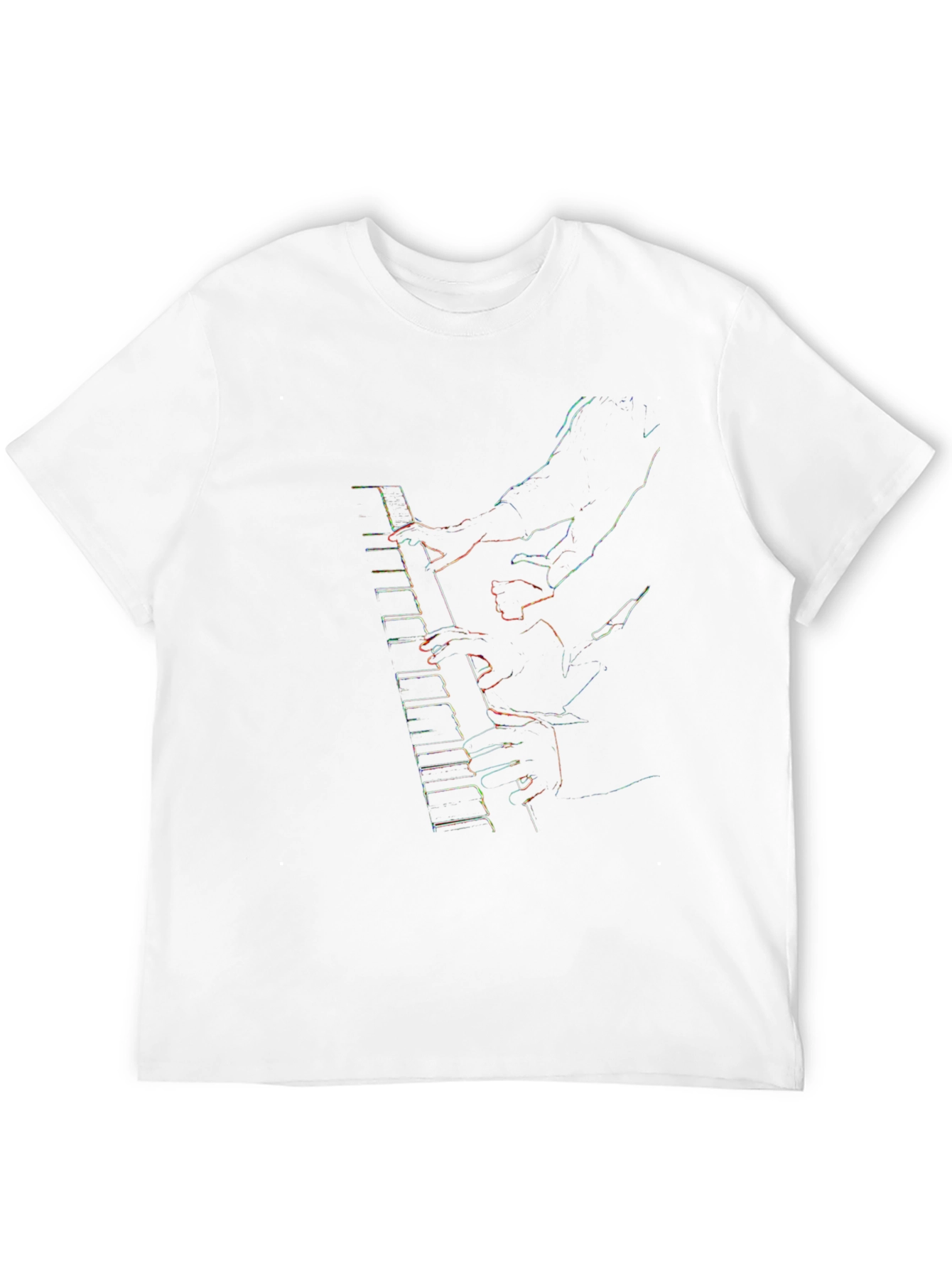 Neon Piano Player Graphic Tee
