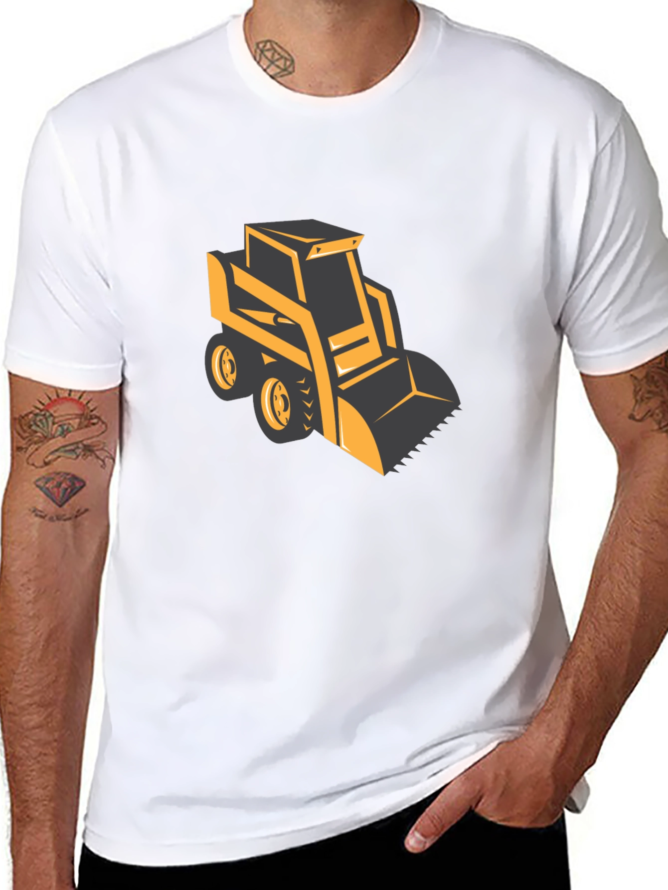 Bulldozer Graphic Tee - Heavy Equipment Shirt