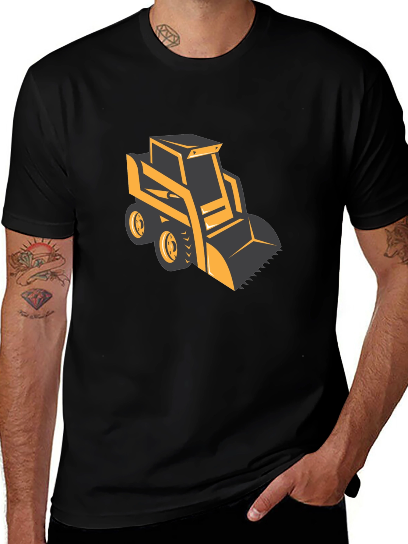 Bulldozer Graphic Tee - Heavy Equipment Shirt