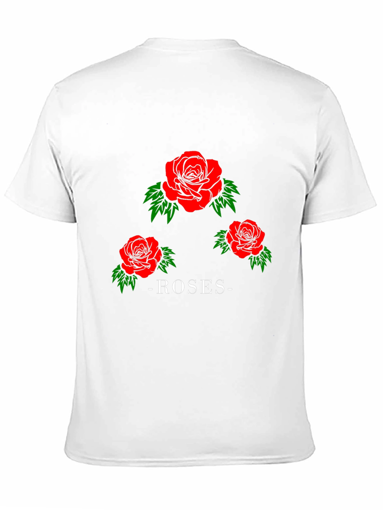 Roses Graphic Print Black T-Shirt
