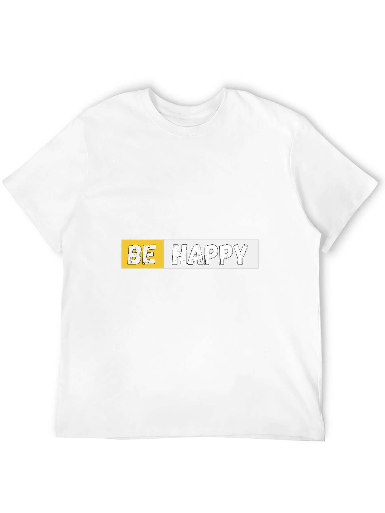 Be Happy Graphic Black T-Shirt