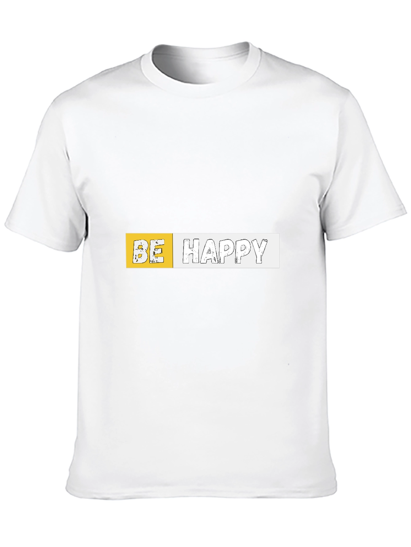 Be Happy Graphic Black T-Shirt