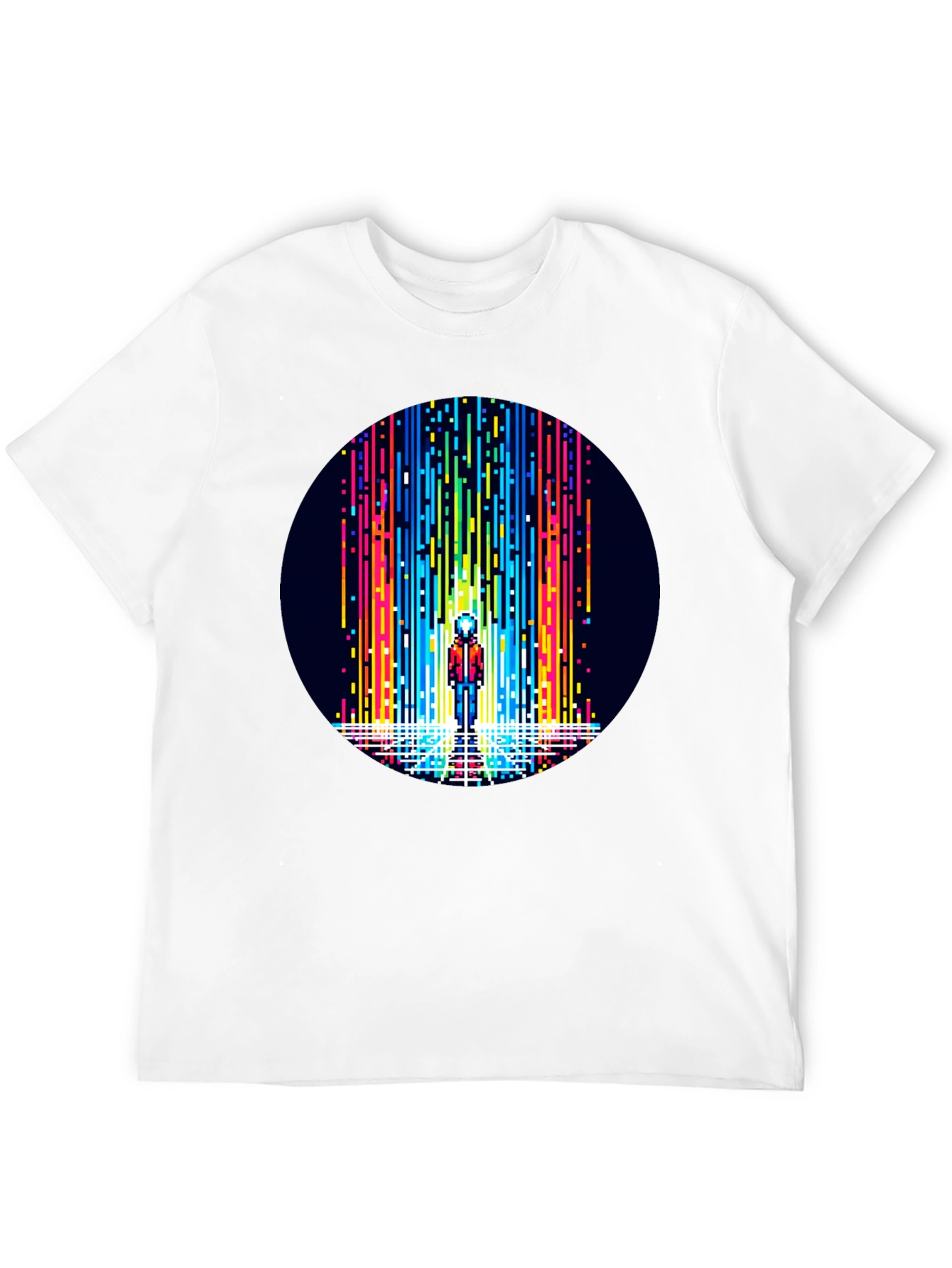 Pixel Art Rainbow Waterfall T-Shirt